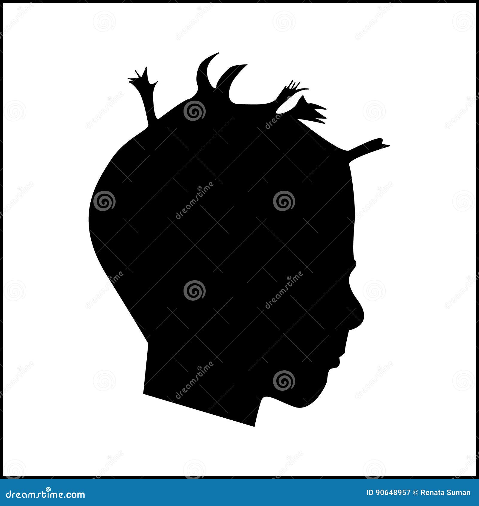 Strange Hairstyles Stock Illustrations 3 Strange Hairstyles Stock