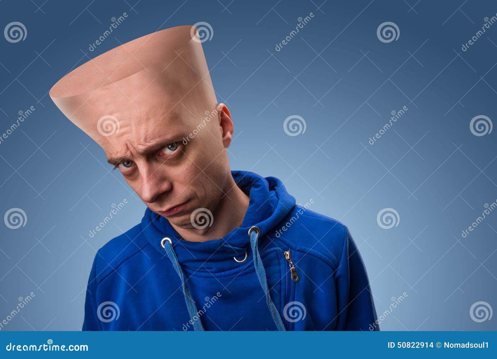 strange man with big head
