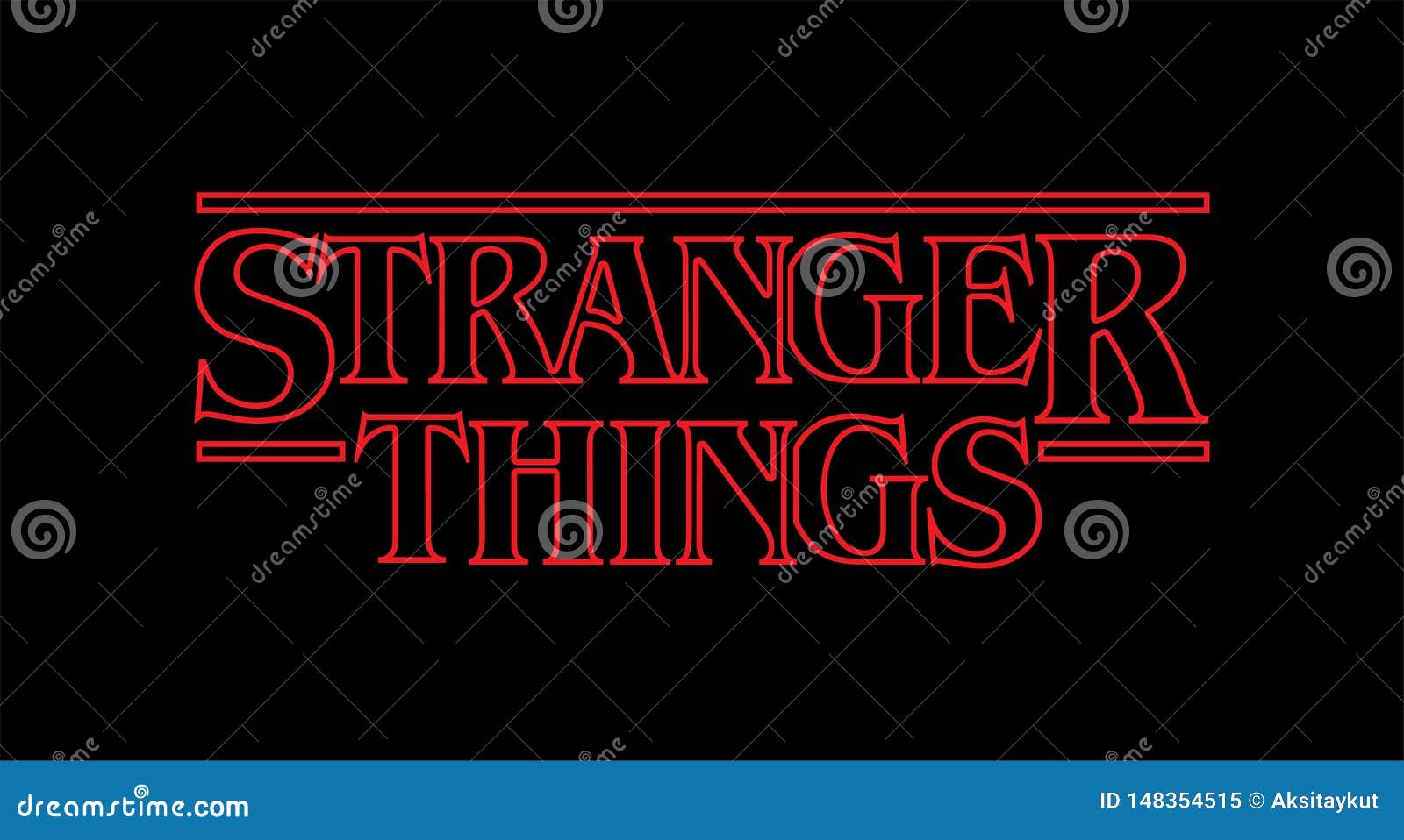 Stranger Things Vector Logo Editorial Image Illustration Of