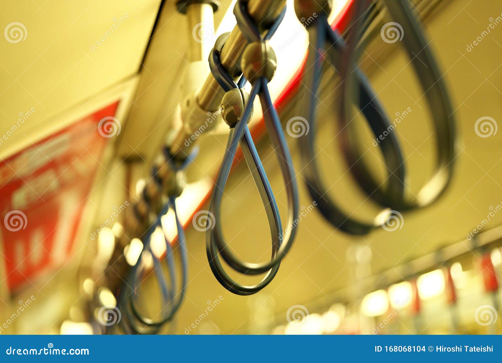 Straps in a Train in Bangkok, Thailand Stock Photo Image of train