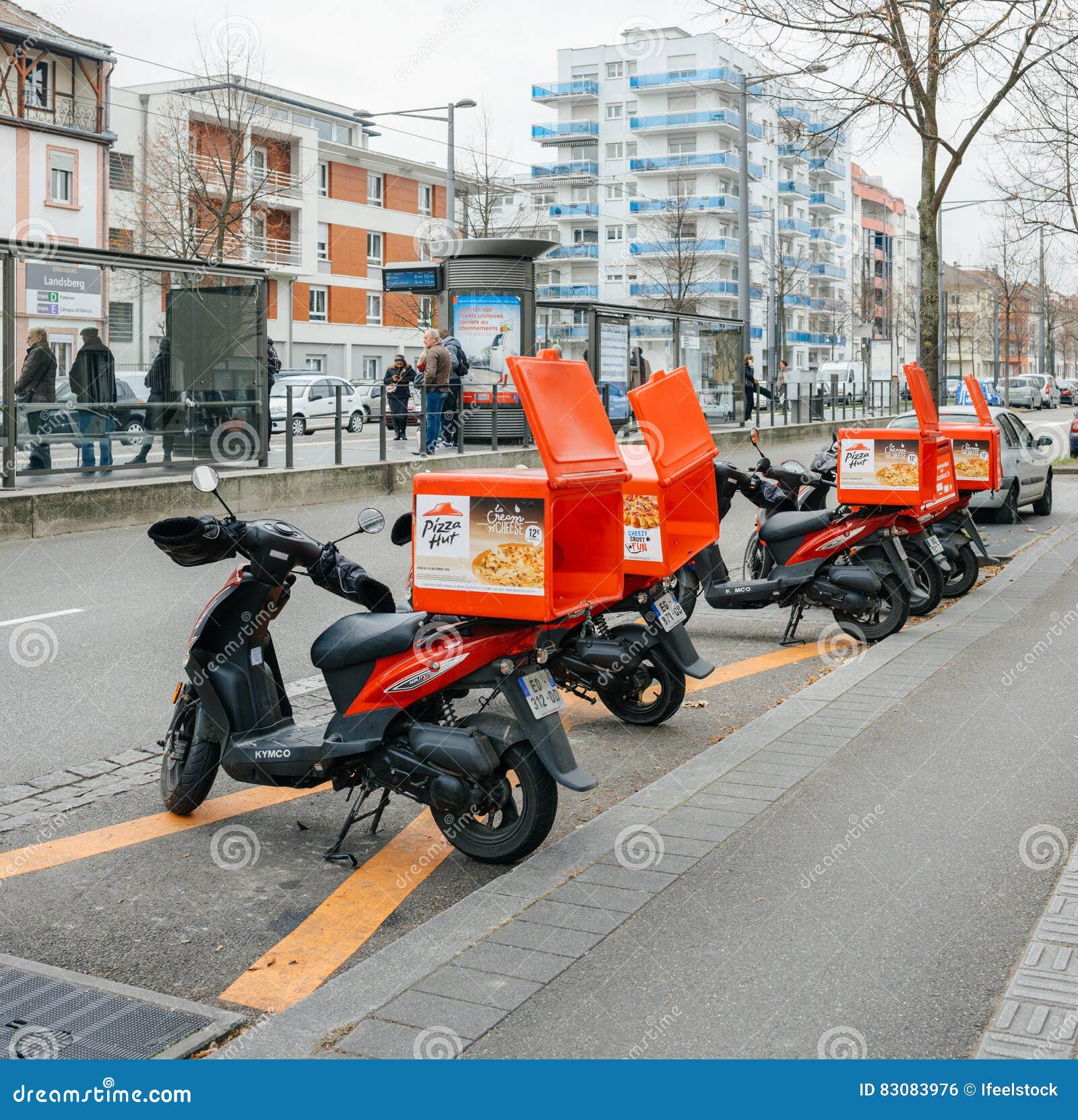 Pizza Hut delivery scooter editorial photo. Image of italian - 83083976