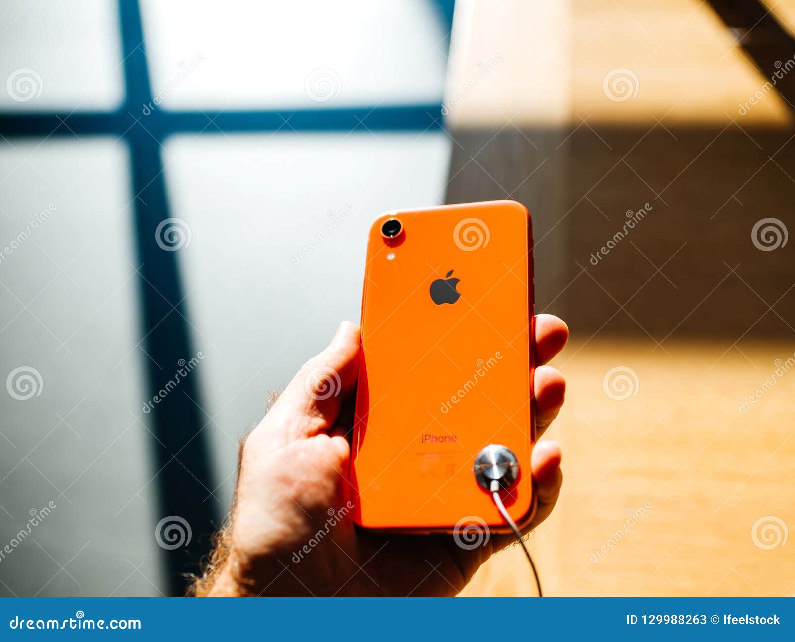 Man New Apple Iphone Xr Red Editorial Stock Photo - Image of holding
