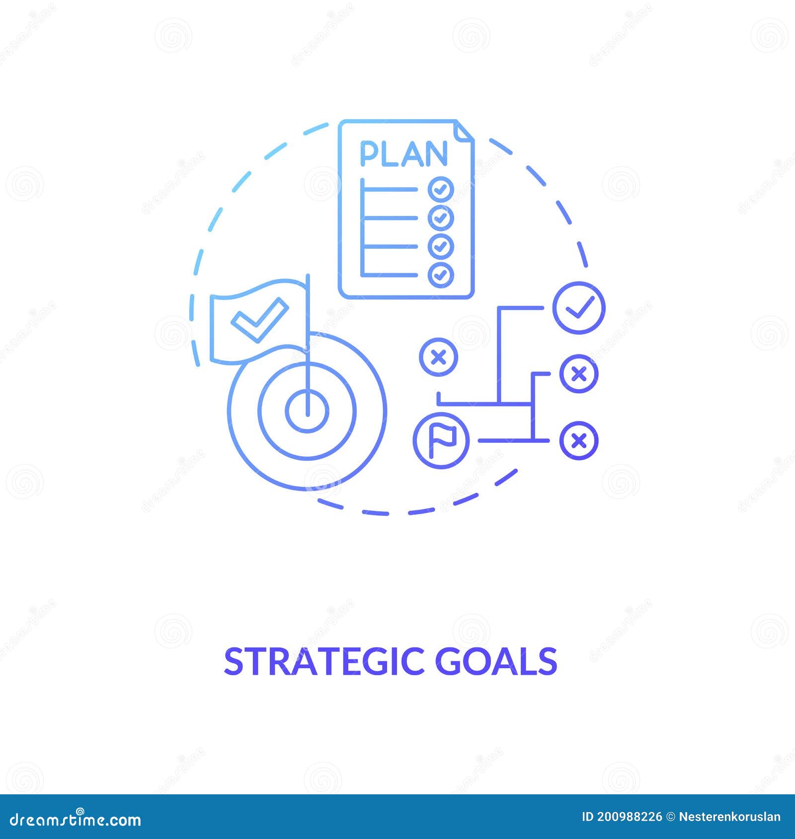 strategic goals concept icon