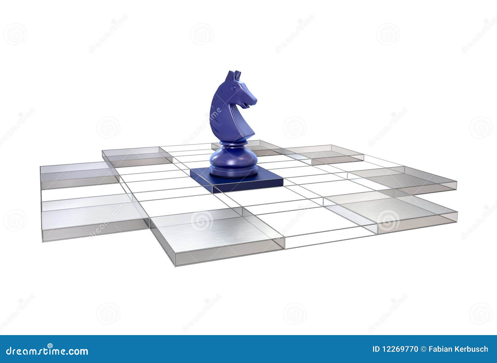 Strategien-Pferd Des Schach-3D Stock Abbildung