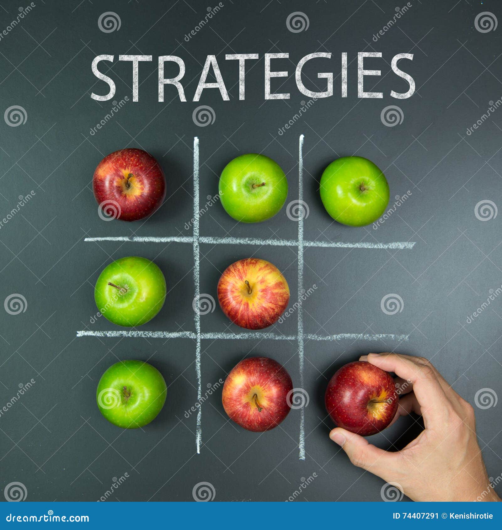 strategies concept with tic tac toe game