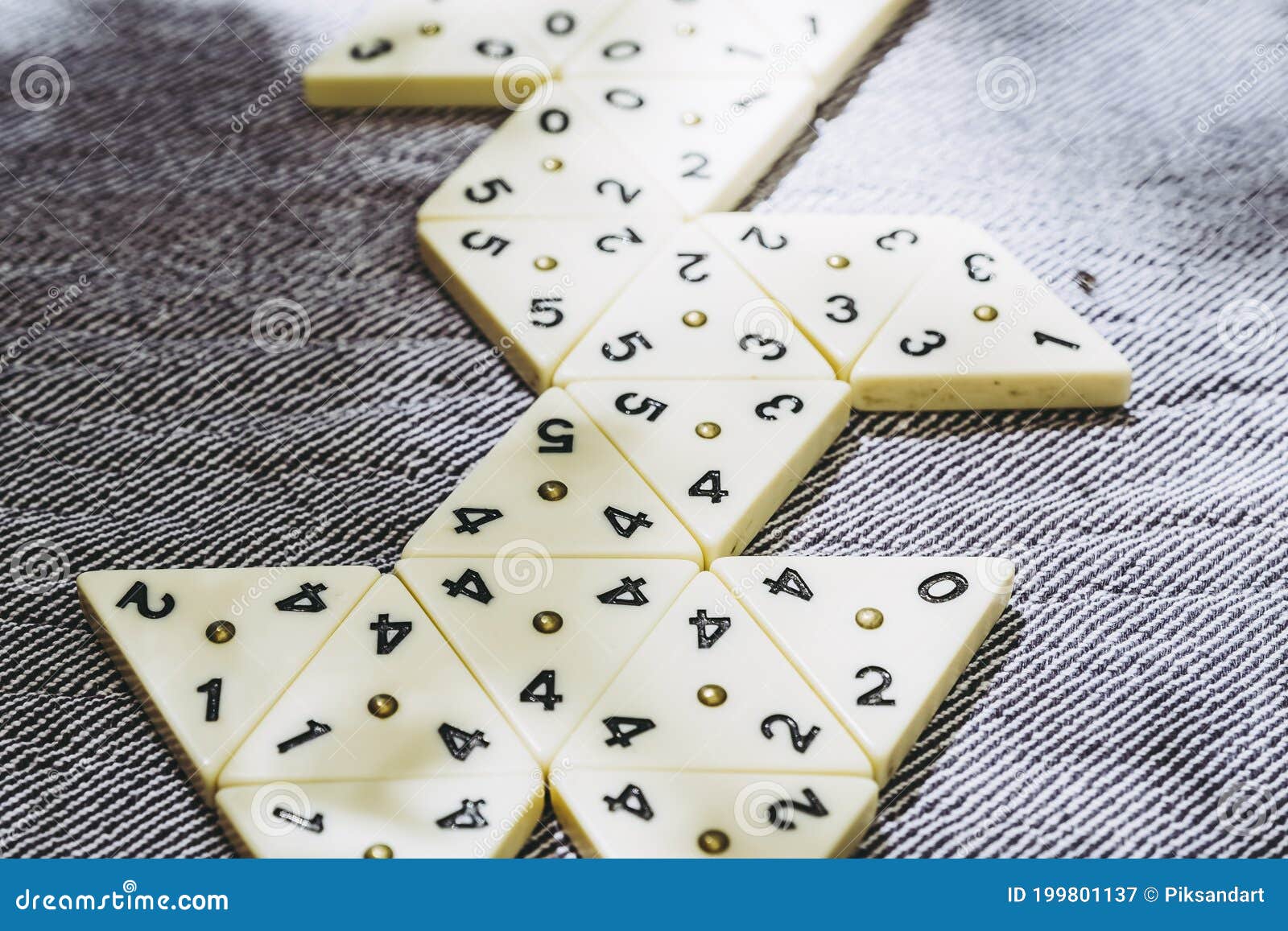 Strategy Game With Triangle Shaped Pieces And Numbers To Line Up Stock Image Image Of Draw Holiday
