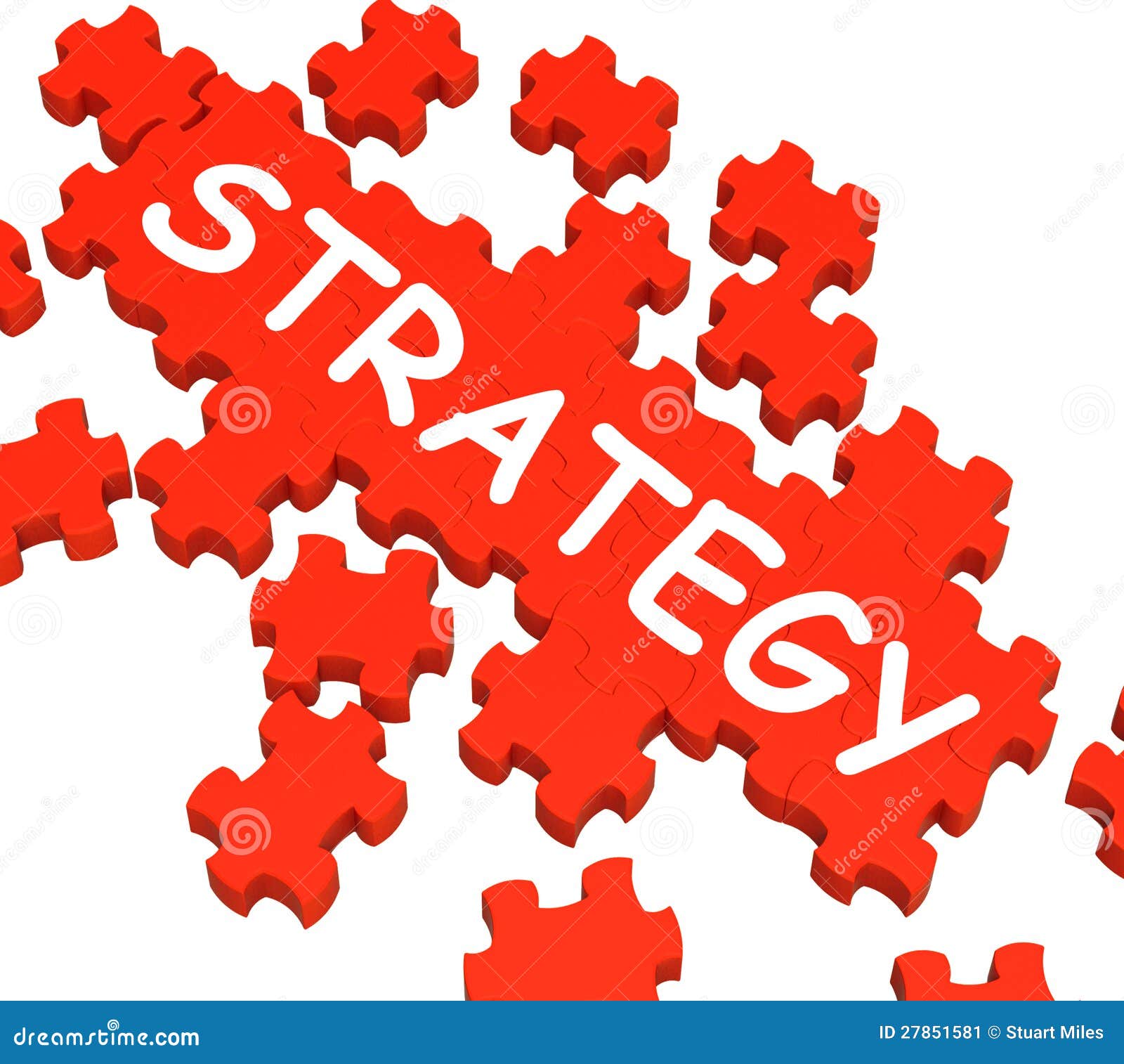 Strategy Puzzle Showing Plans and Stock Illustration Illustration of