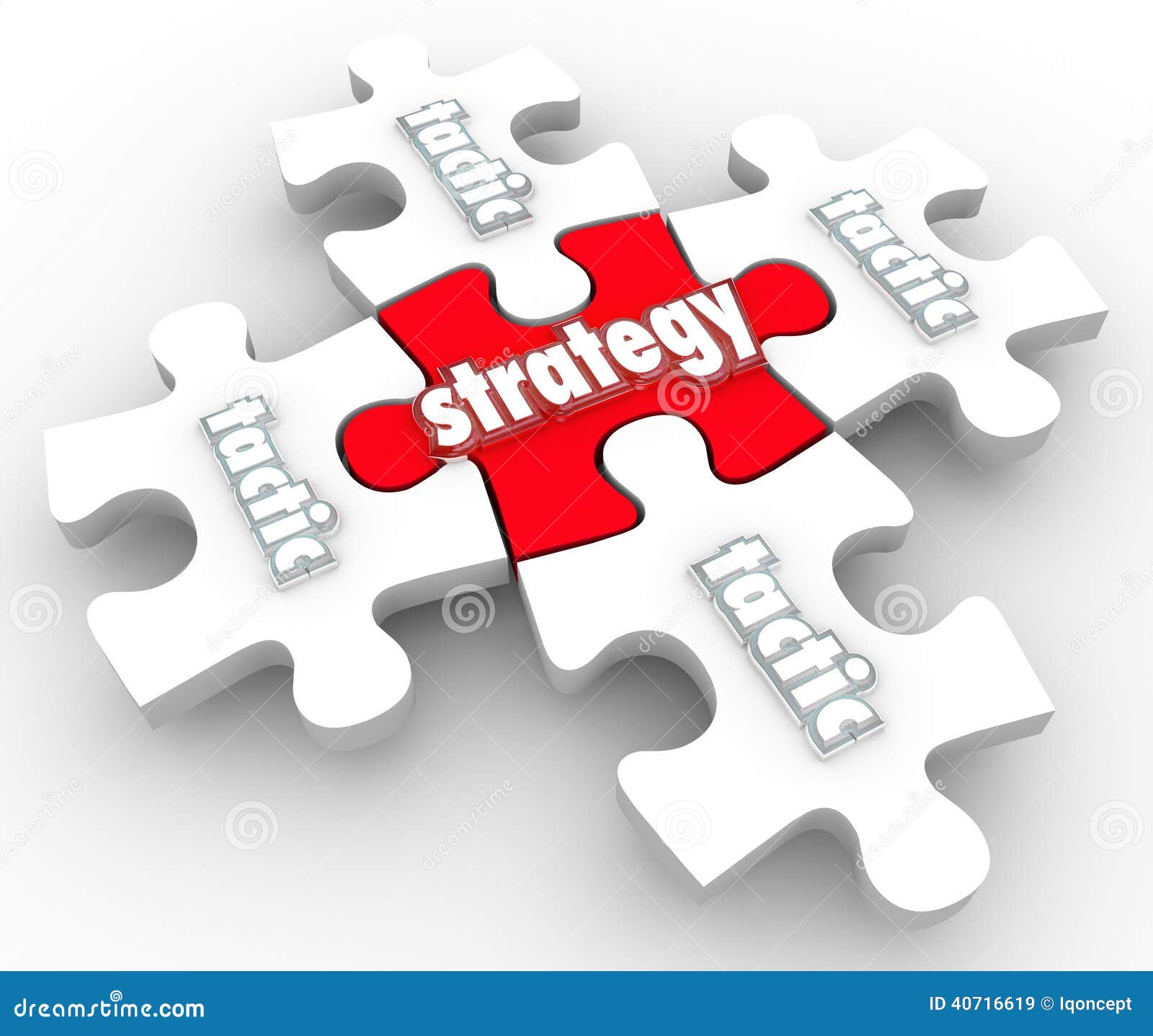 strategy tactics plan implementation execution puzzle pieces
