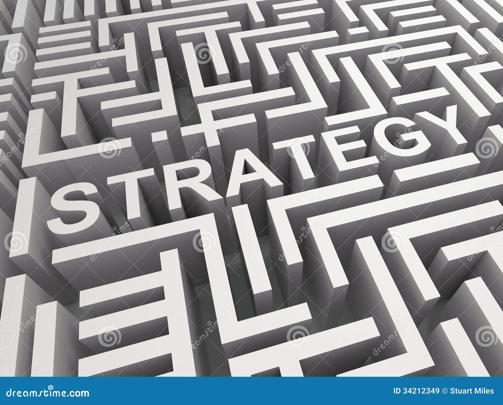 strategy word in maze shows game plan stock illustration another word for game plan