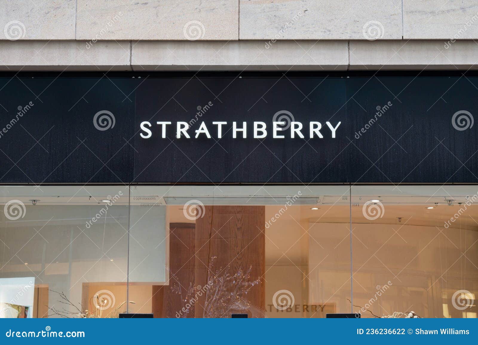 Strathberry Sign editorial photography. Image of brand - 236236622