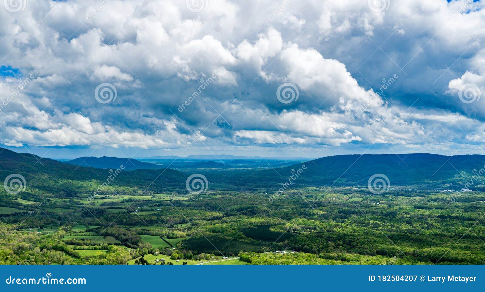 stratocumulus storm clouds over the valley