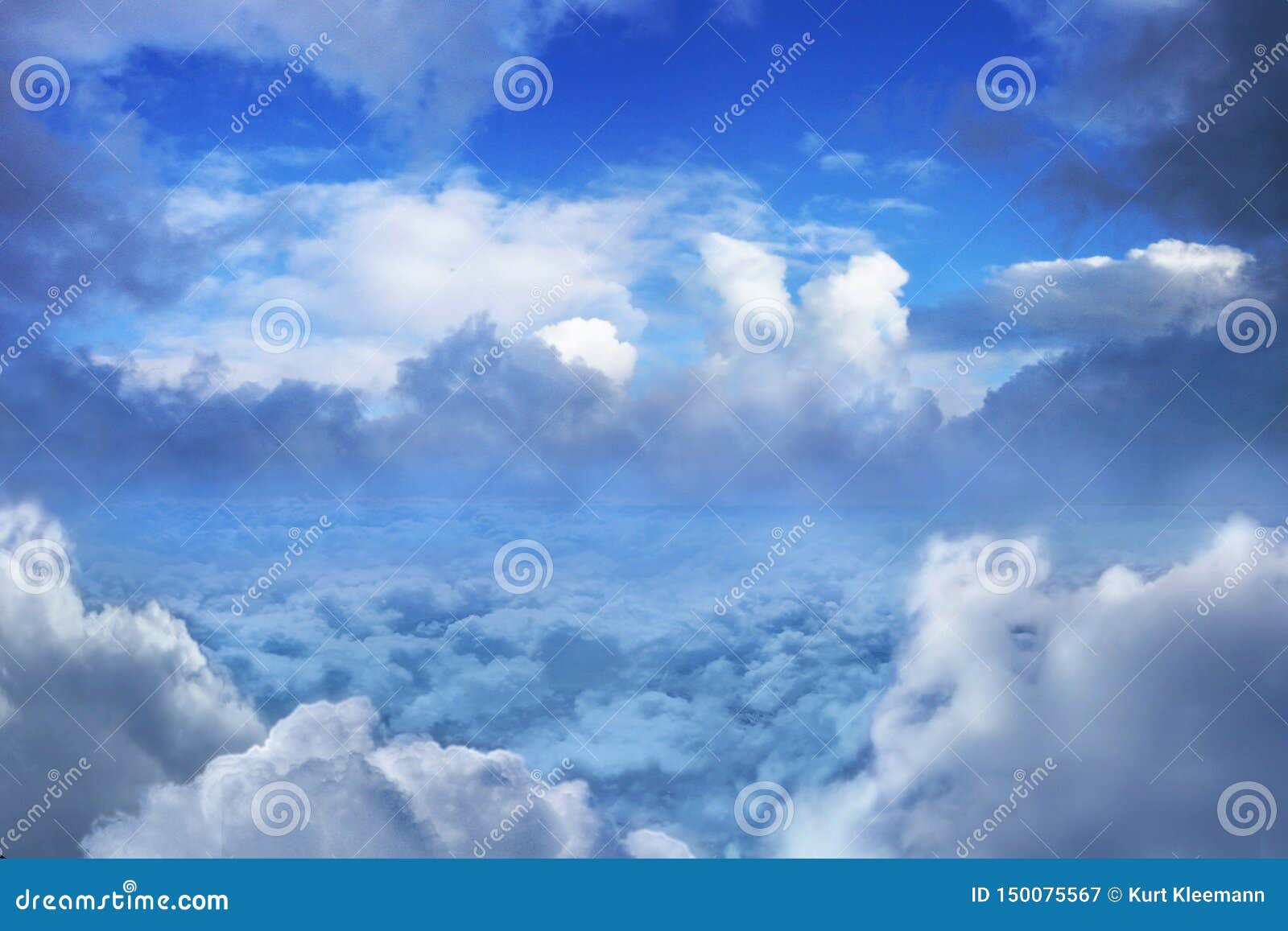 stratosphere, abstraction of a scene over the clouds