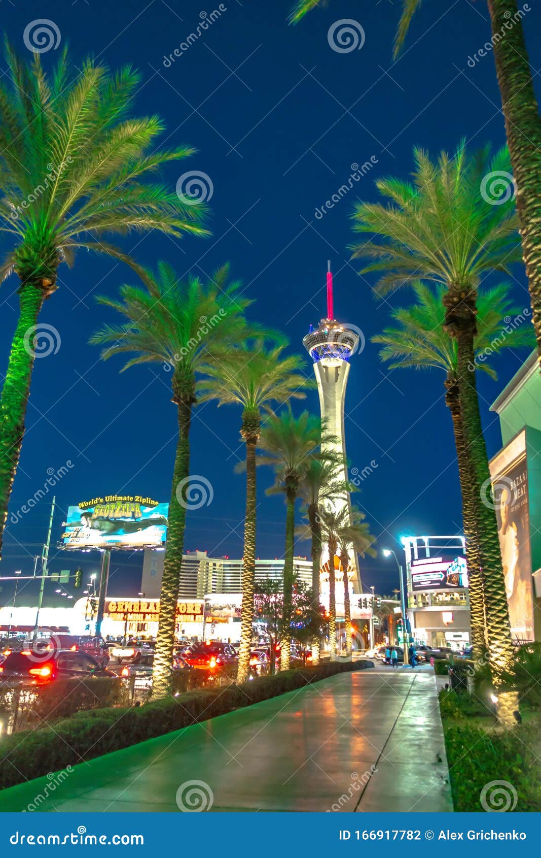 Stratosphere Las Vegas at Sunset Evening Time Editorial Photography ...