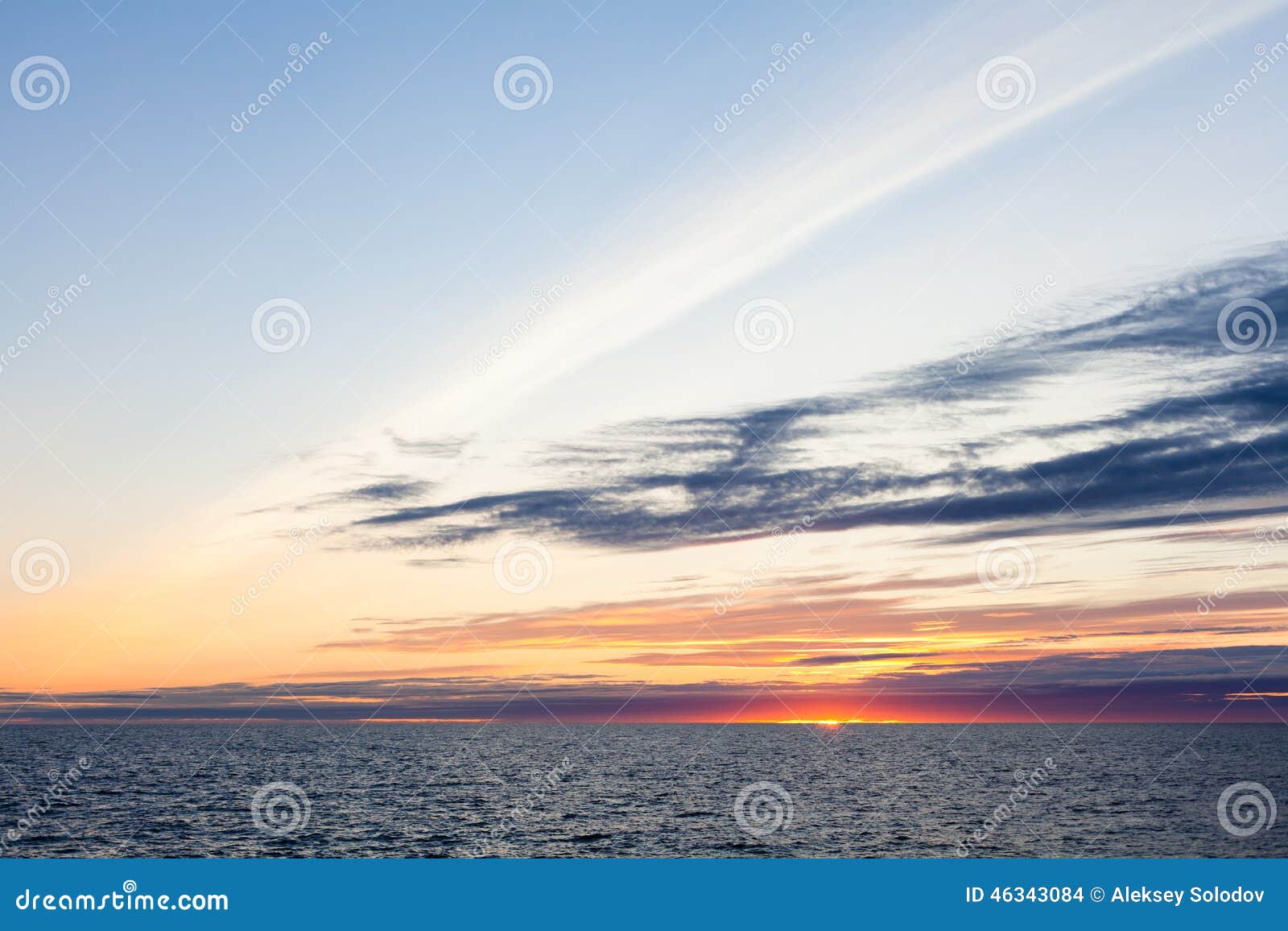 Stratus Clouds Are One Primary Types Of Cloud Structures. Stock Photo