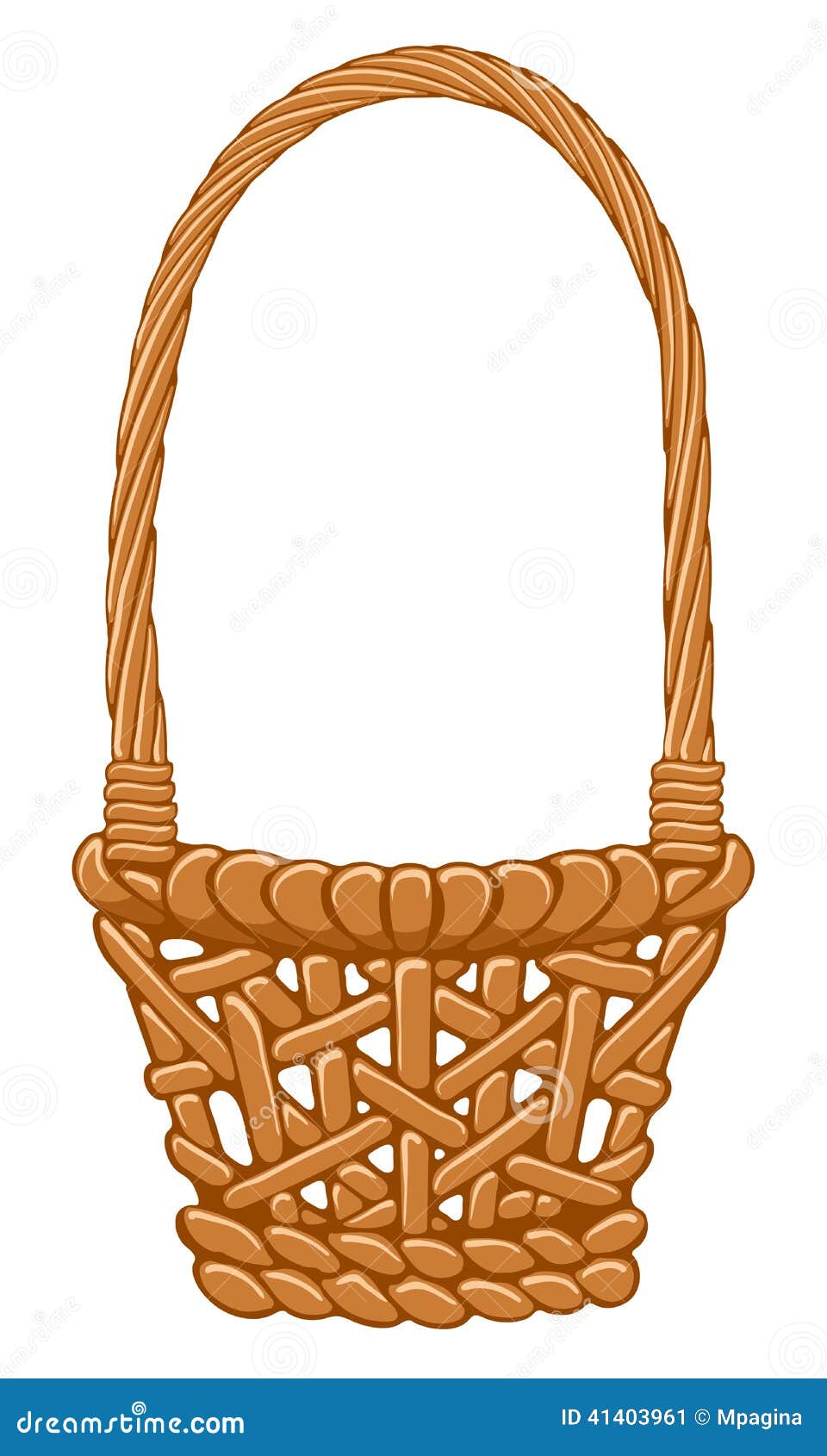 Straw basket stock vector. Illustration of background 41403961