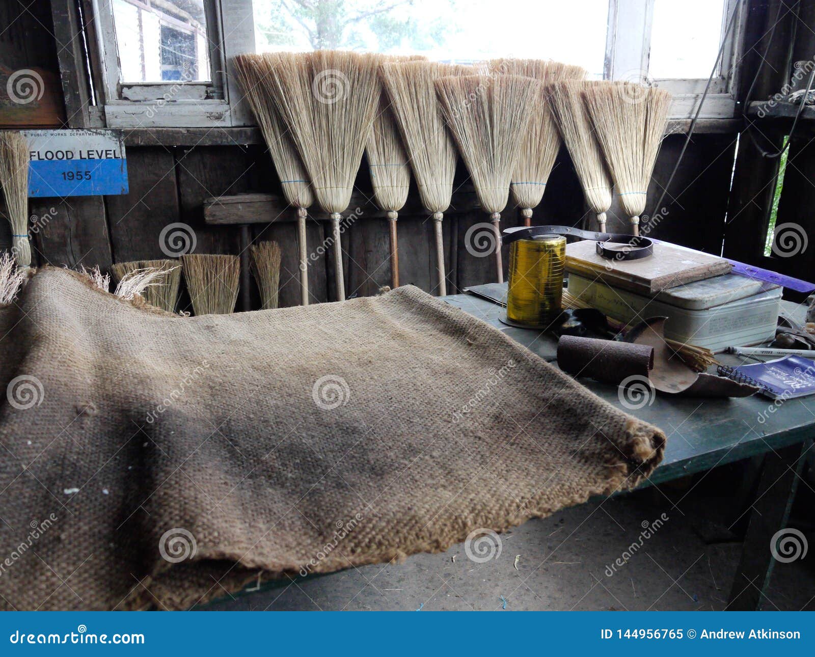 Small Making Straw Brooms Stock Image Image of boutique