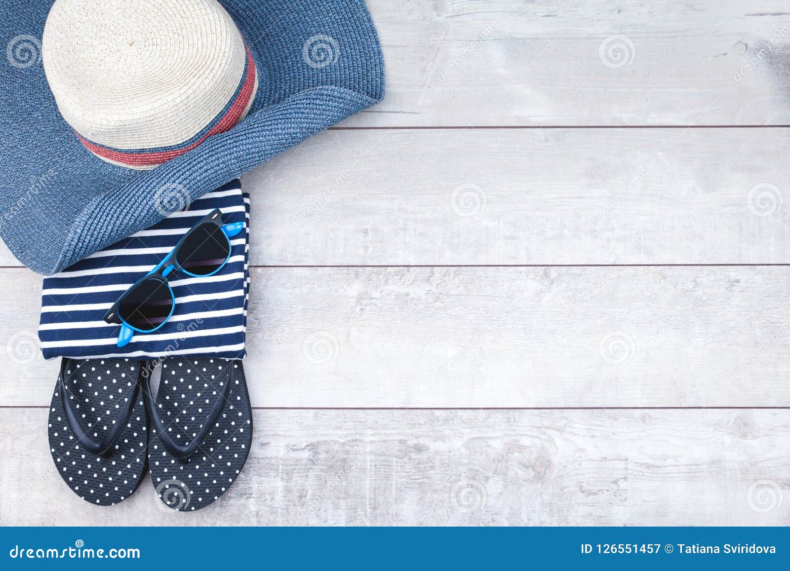 Female Marine Clothes and Accessories Stock Image - Image of beach ...