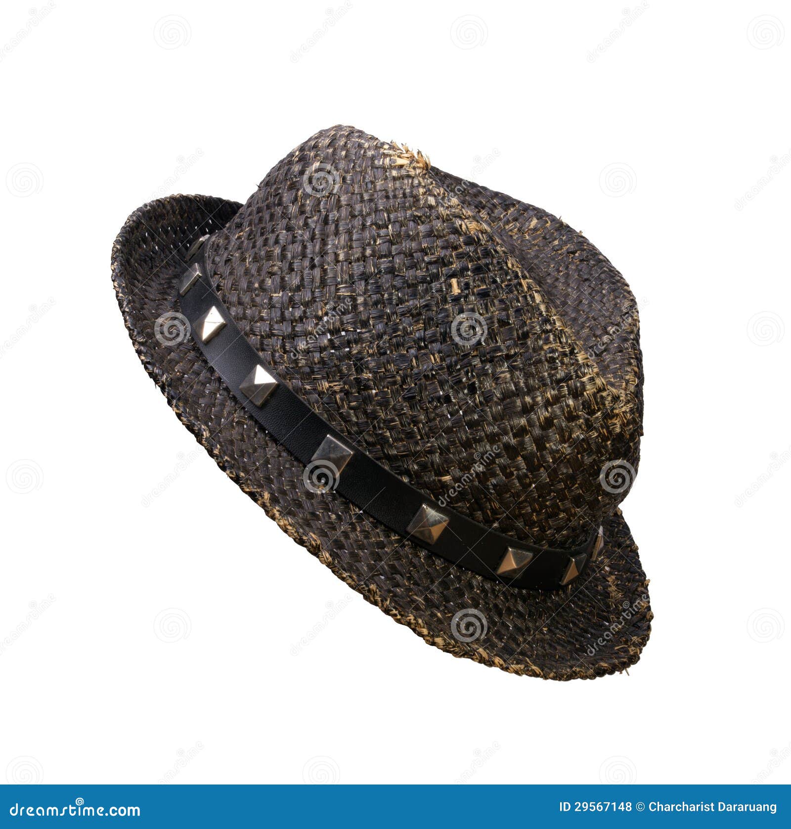 Straw Hat, Isolated On A White Background Stock Photo - Image of