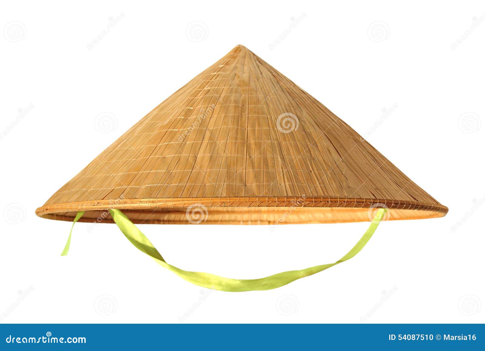straw hat from vietnam on white