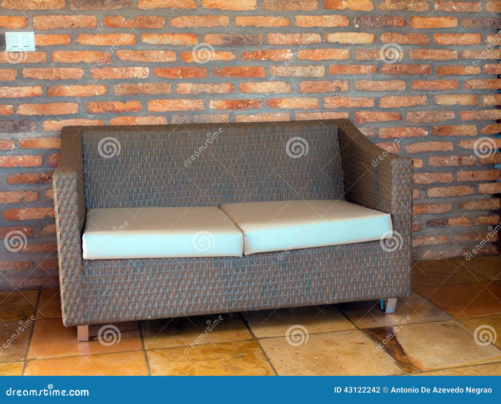 Straw sofa stock photo. Image of plant, cane, macro, retro 43122242