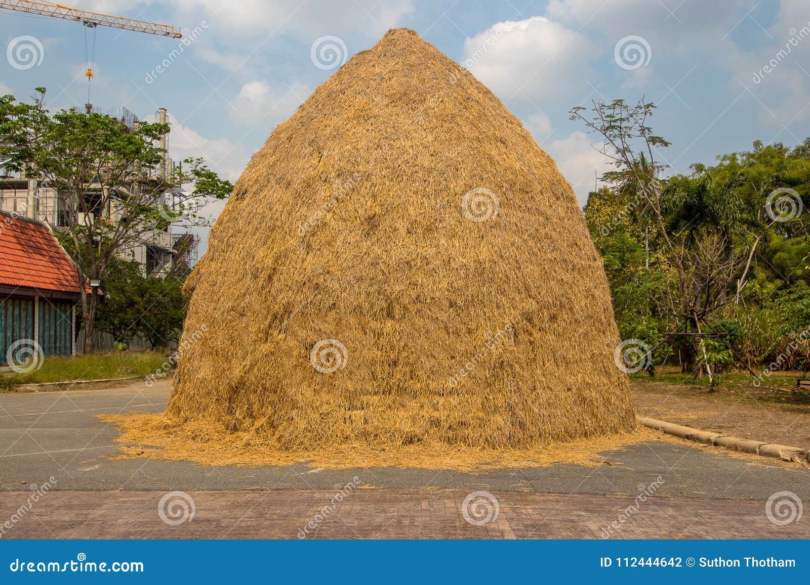 The Straw stack stock photo. Image of harvest, natural - 112444642