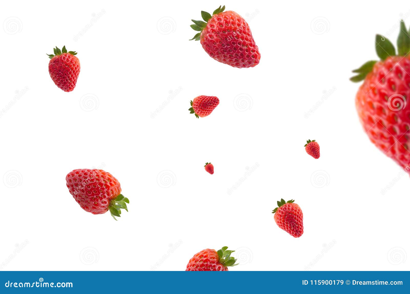 strawberries in the air