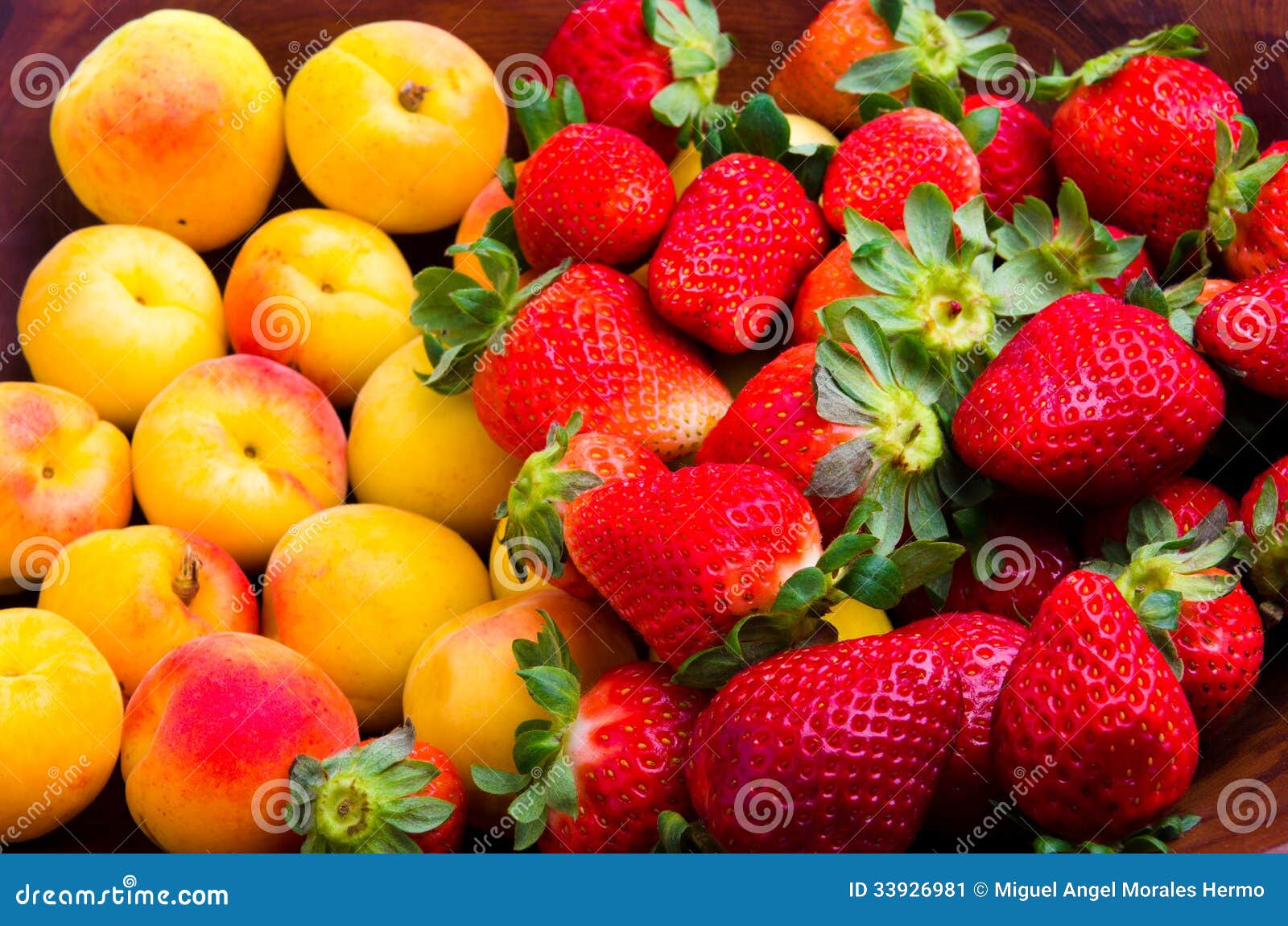strawberries and apricots