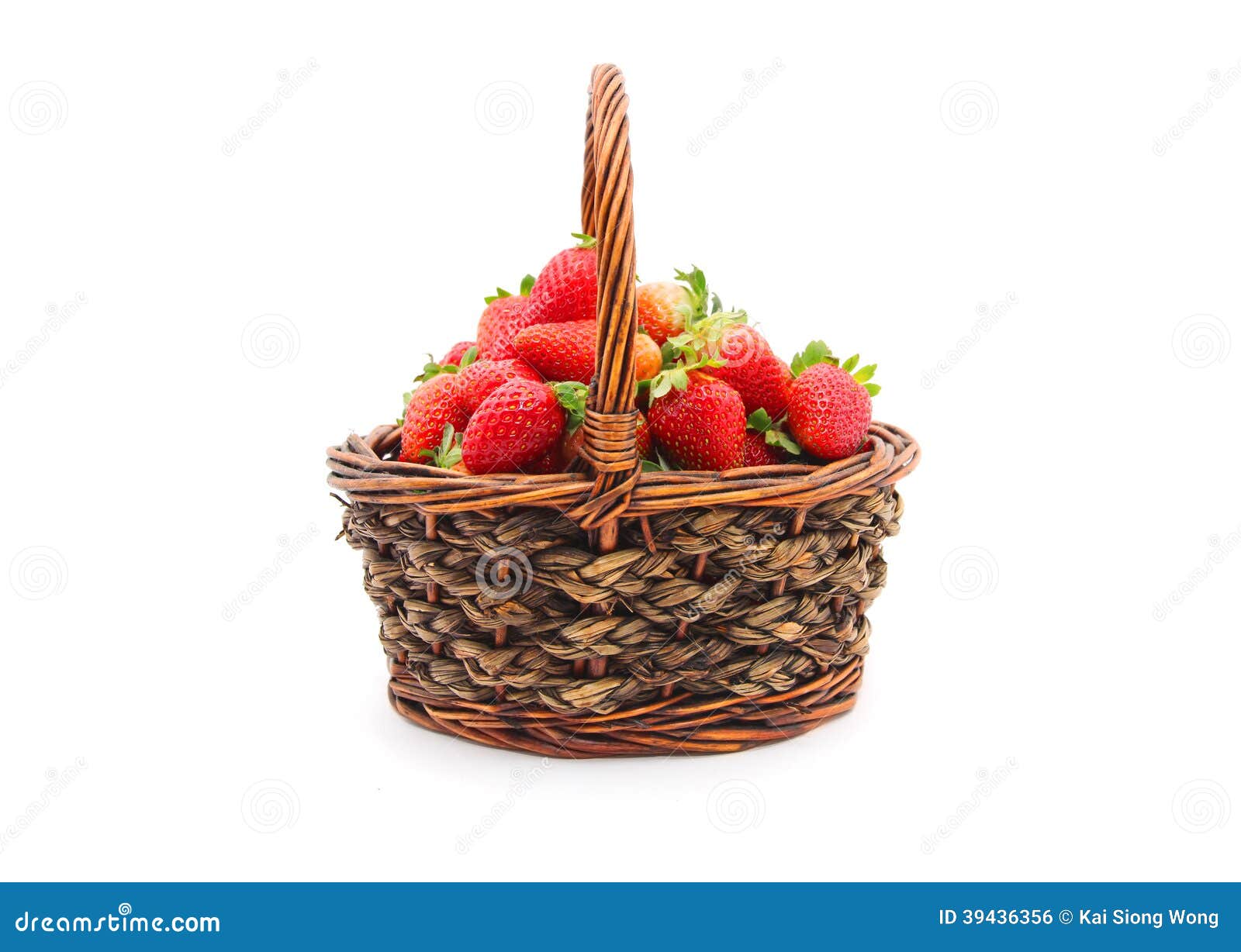 Strawberries in basket stock photo. Image of homegrown 39436356