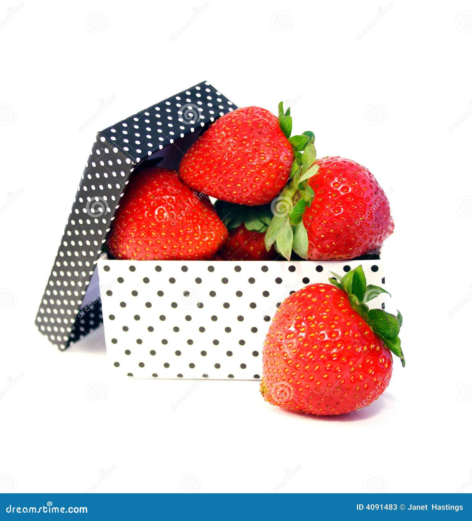 Strawberries in box stock image. Image of strawberries 4091483