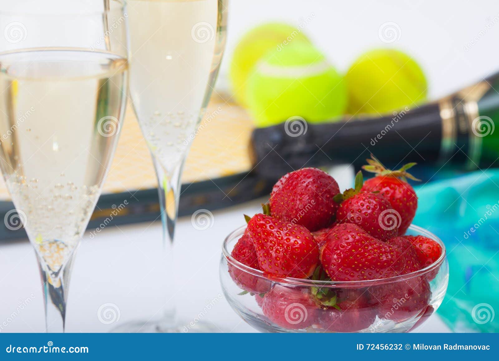 strawberries and champagne during wimbledon