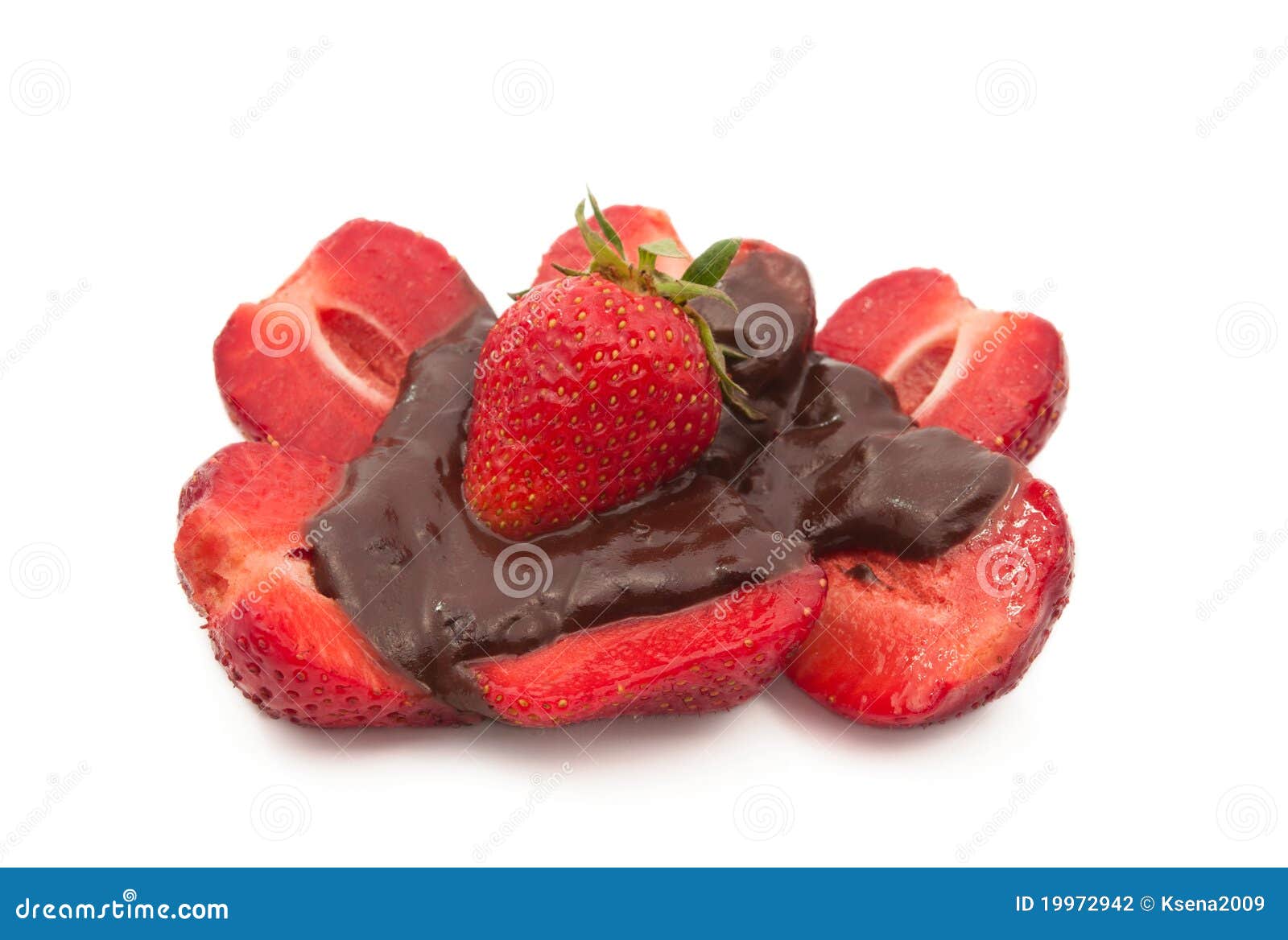 Strawberries in Chocolate Glaze Stock Photo Image of dark, isolated 19972942