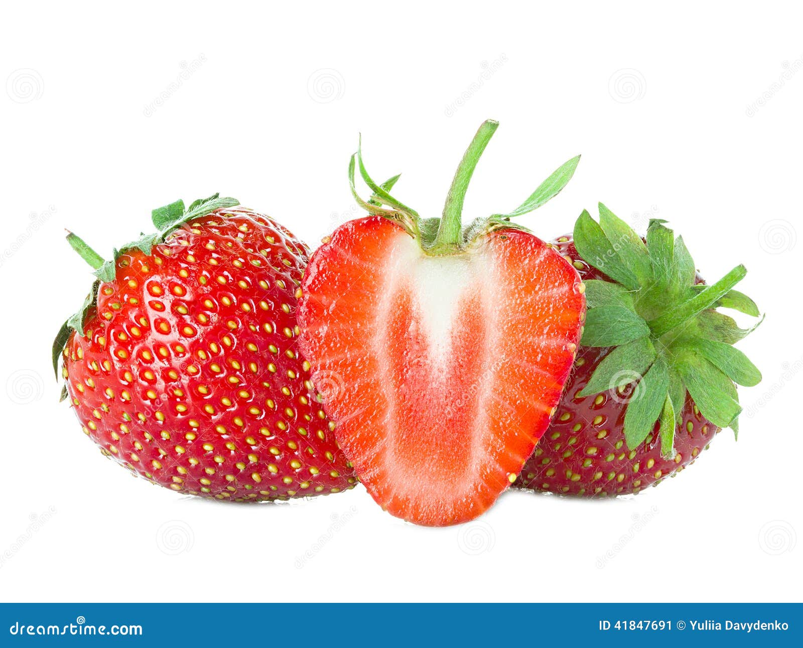 Strawberries Closeup Isolated On White Stock Image Image of diet