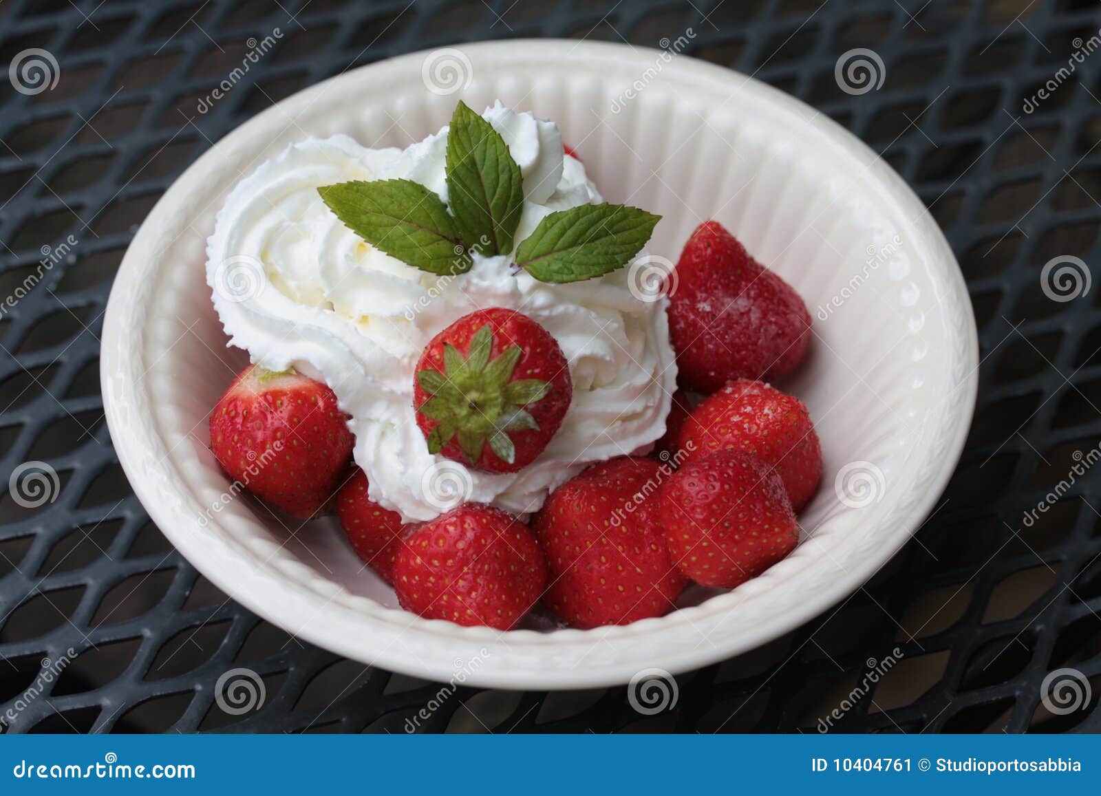 Strawberries and cream stock image. Image of health, eating 10404761