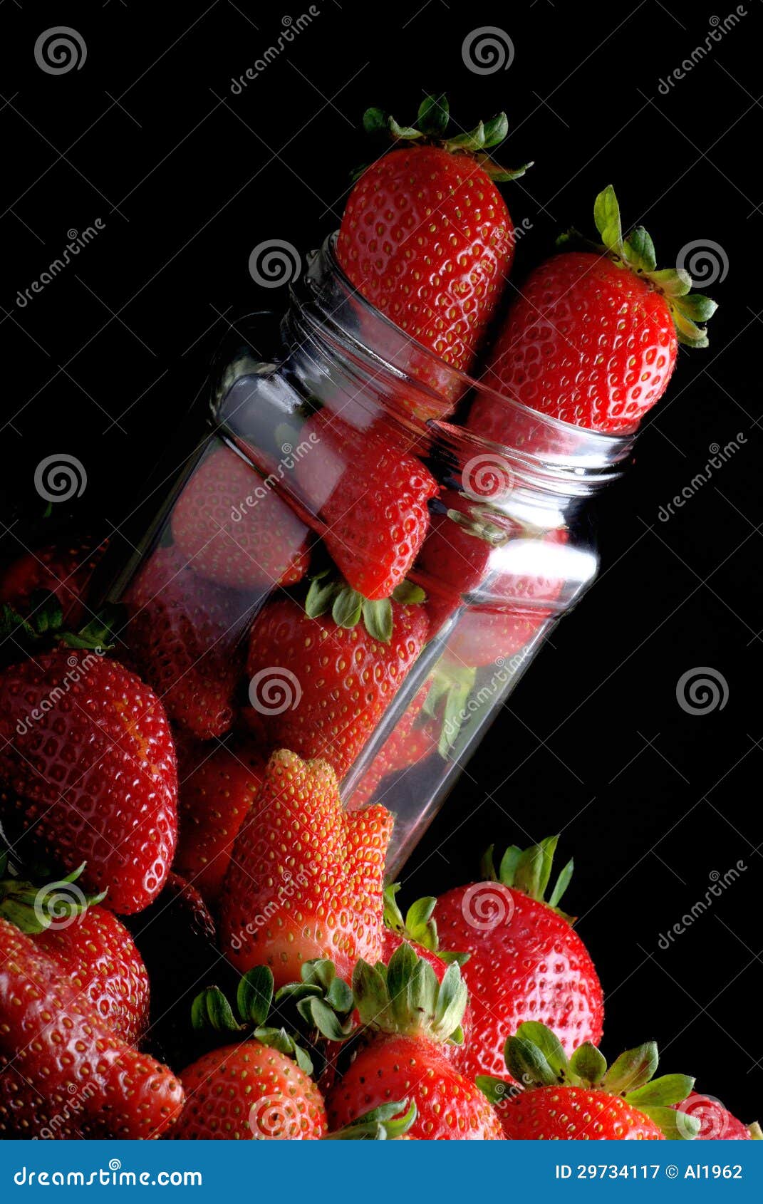 Strawberries in glass jar stock image. Image of vitamin 29734117
