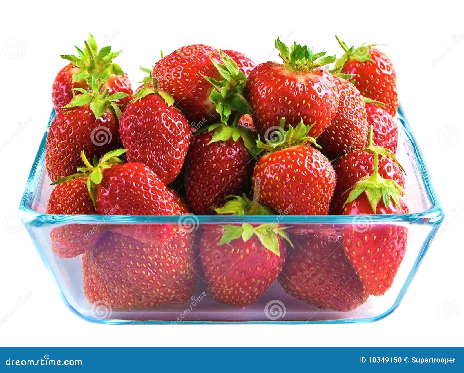 Strawberries in a Glass Plate Stock Photo Image of summer, container