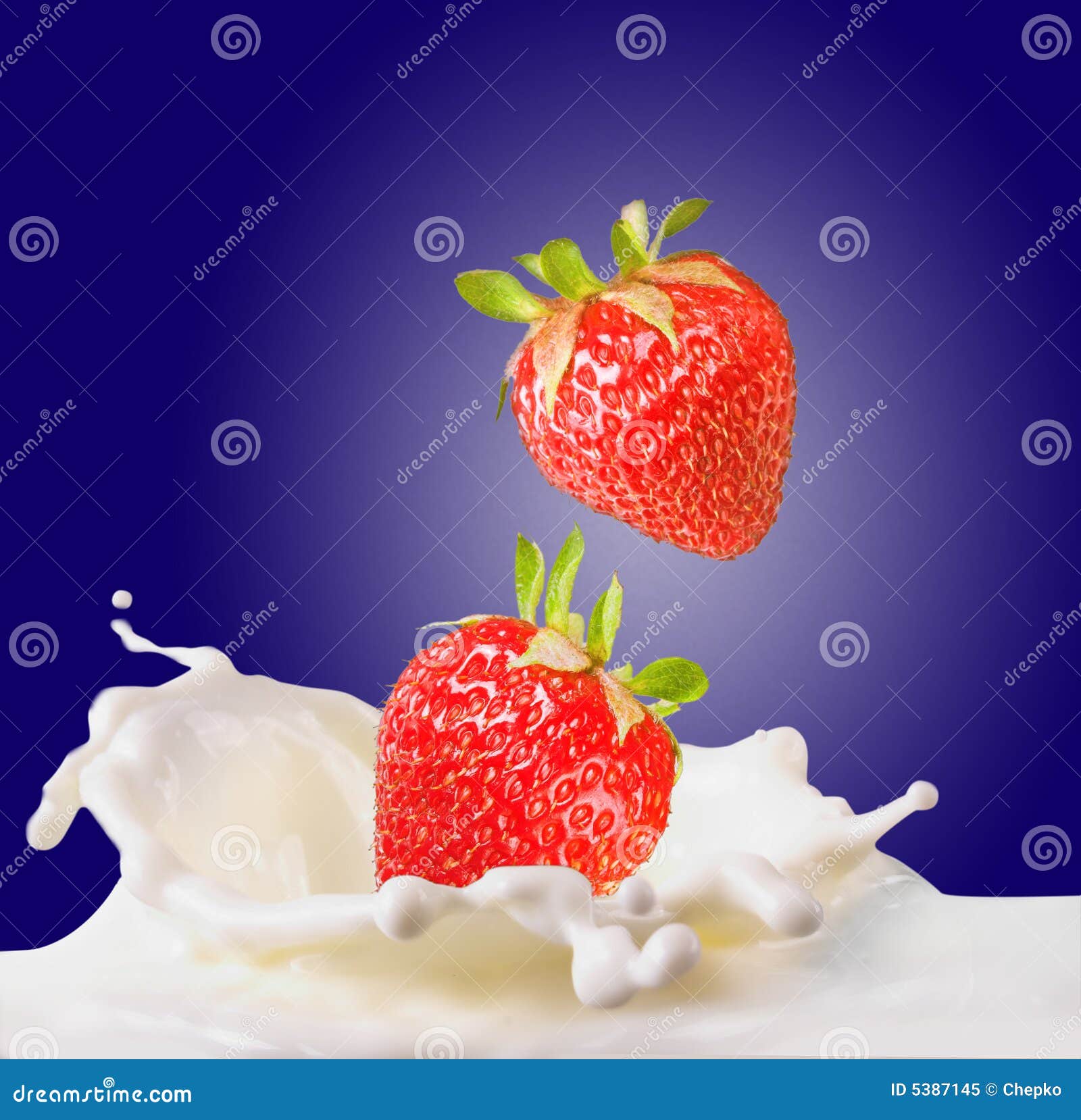 Strawberries & milk stock image. Image of lifestyles, healthy 5387145