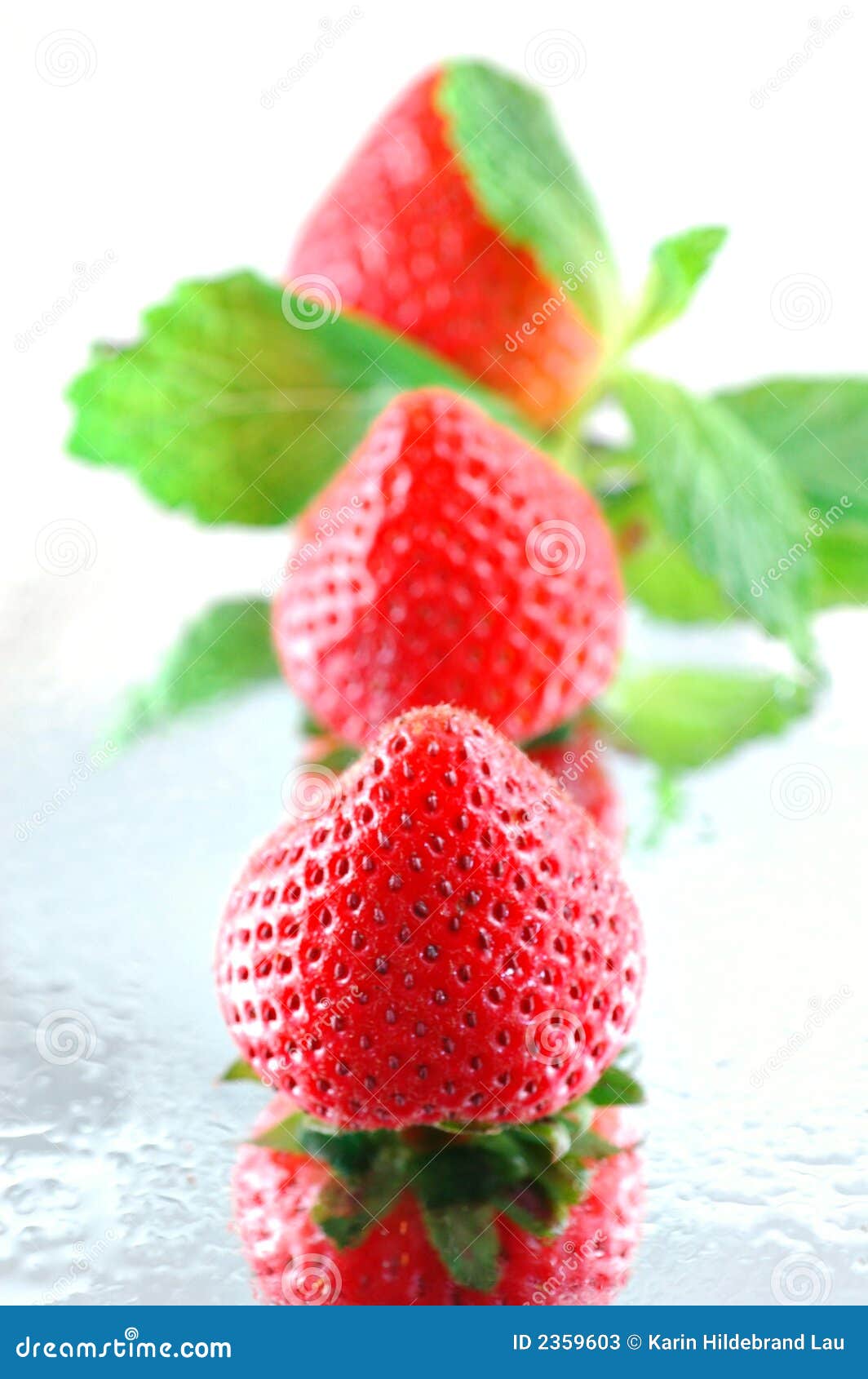 Strawberries & Mint stock image. Image of insert, mint 2359603