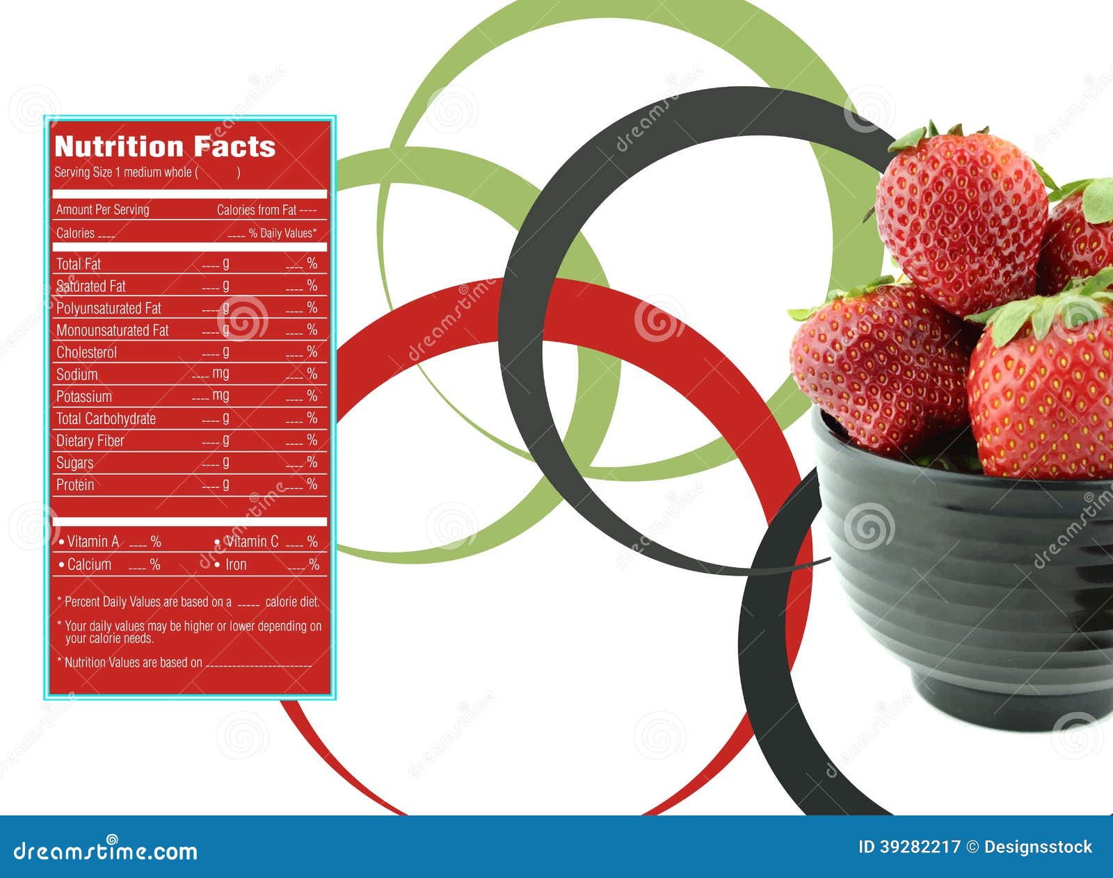 Strawberries Nutrition Facts Stock Vector Image 39282217 within nutrition facts strawberries for House