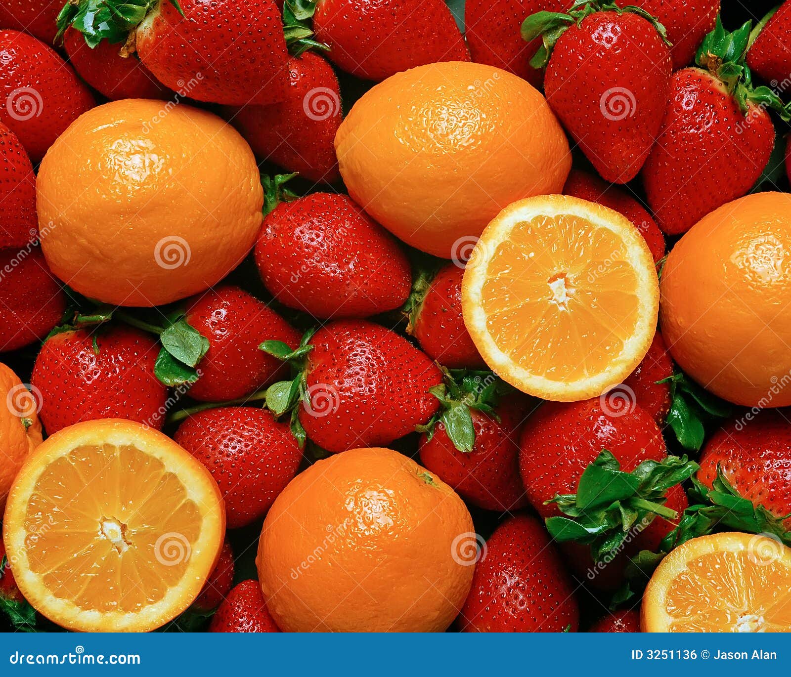 Strawberries and Oranges stock photo. Image of diet, apple 3251136