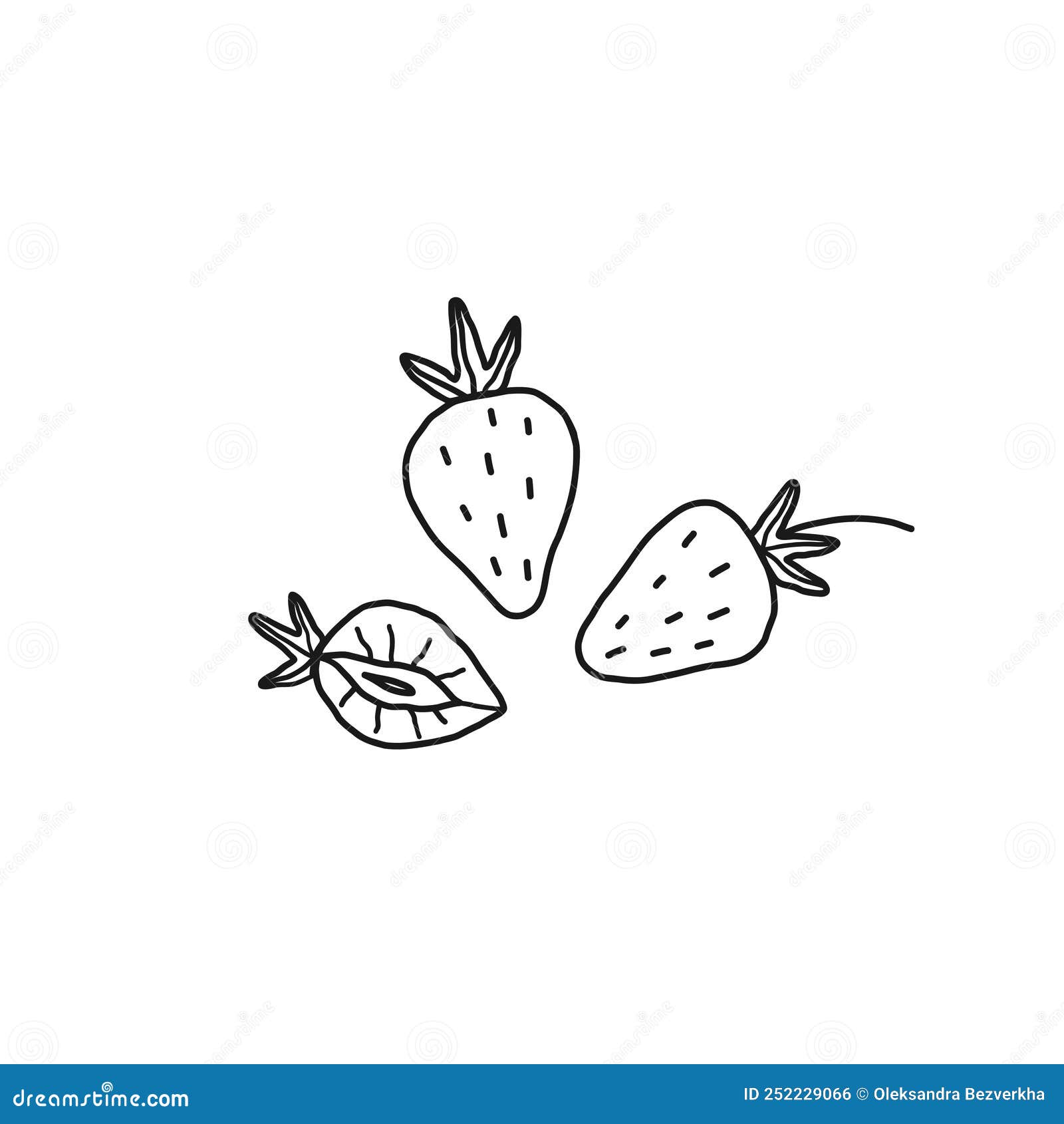 Strawberries Outline Icon. Fruit, Berry, Healthy Nutrition, Organic ...