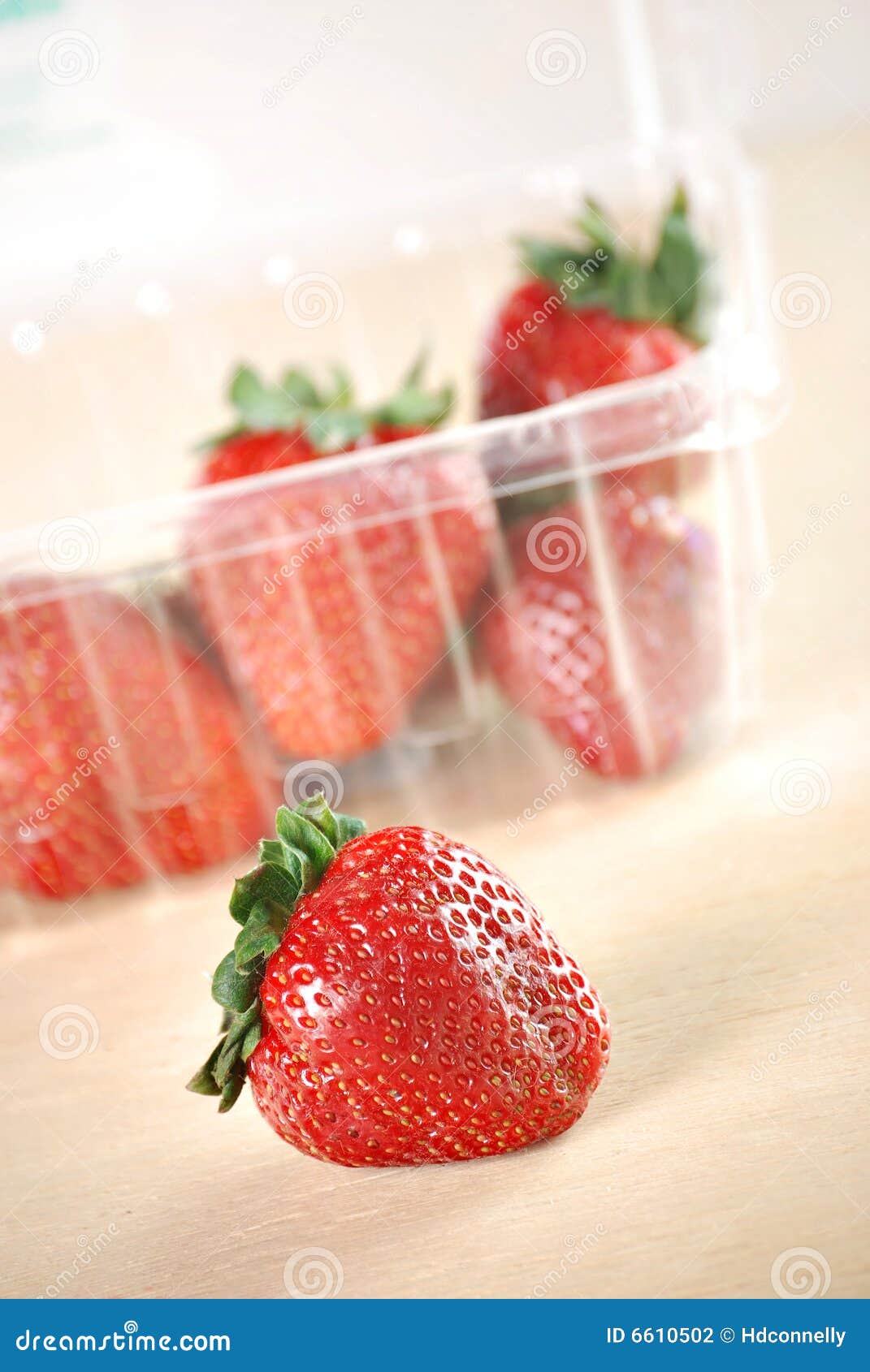 Strawberries in a Plastic Box Stock Photo Image of throwaway, filled