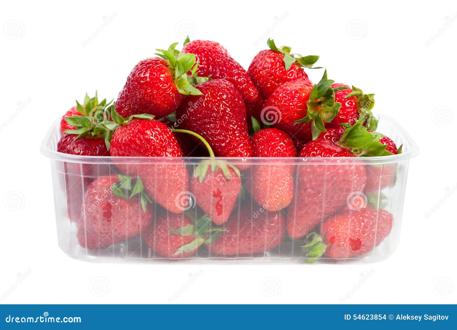Strawberries in Plastic Packaging Stock Photo Image of clean, berry