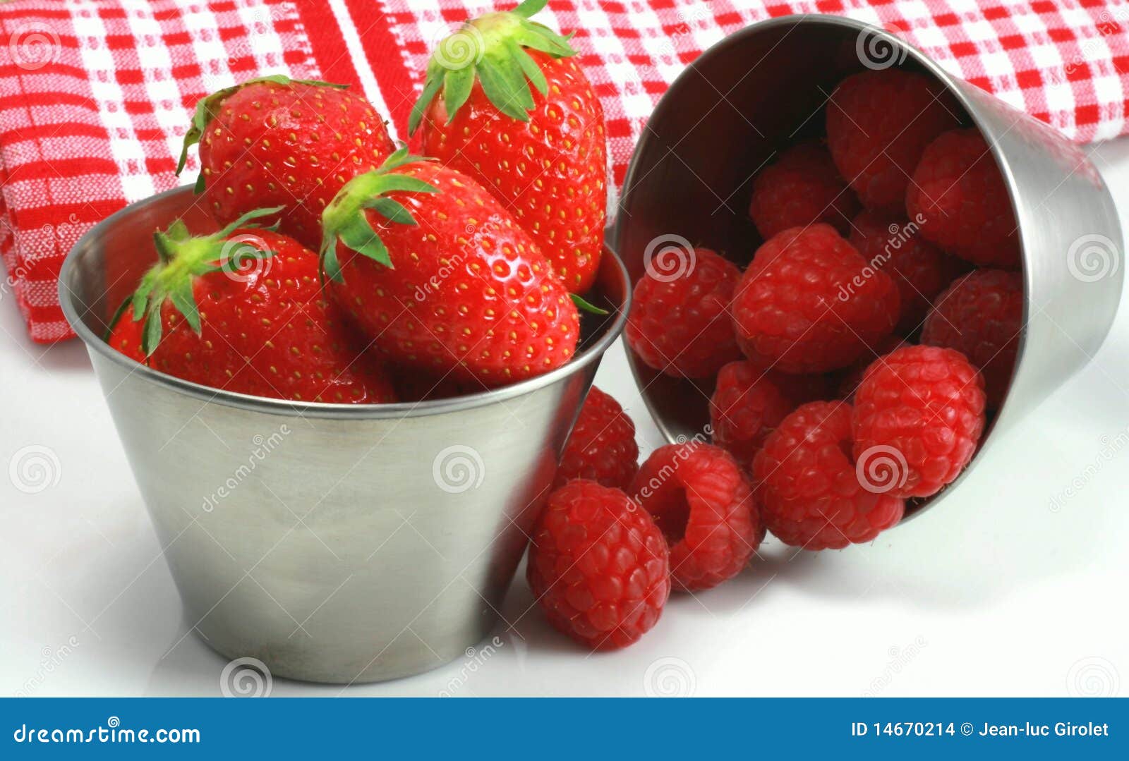 Strawberries and Raspberries Stock Photo Image of cluster, maraicher