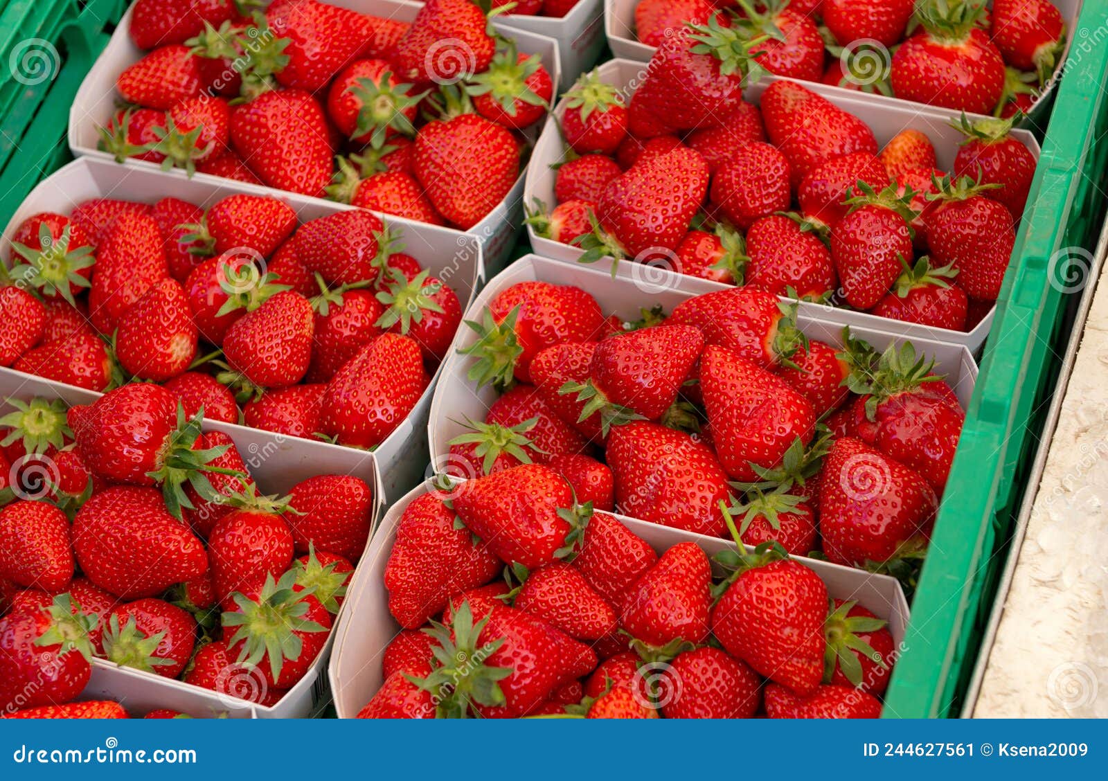 Strawberries are Sold in the Store Stock Image Image of sold