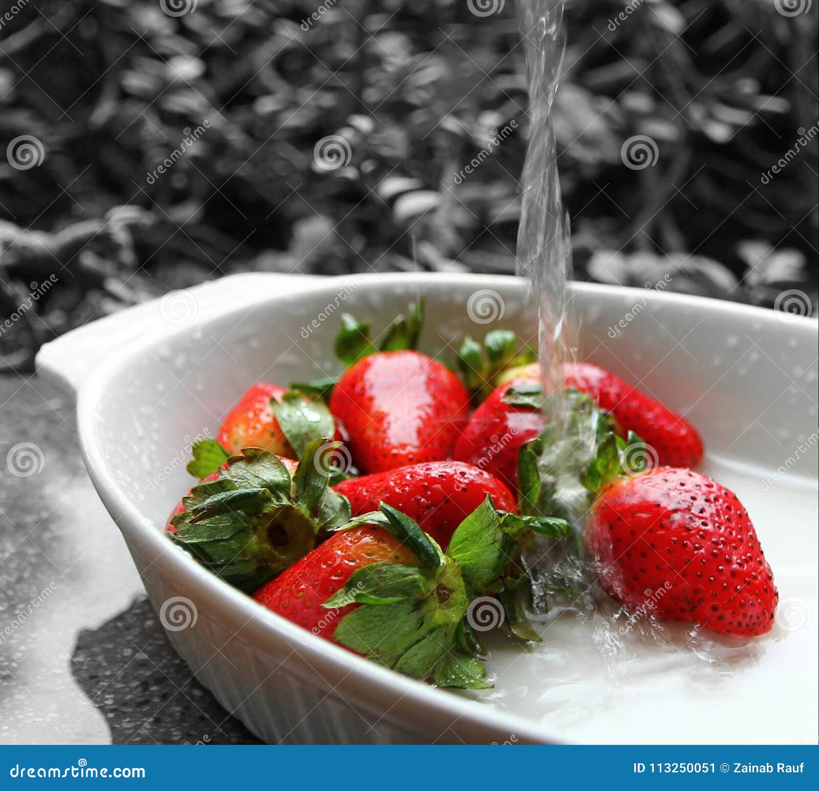 Strawberries stock image. Image of fruits, splash, water 113250051