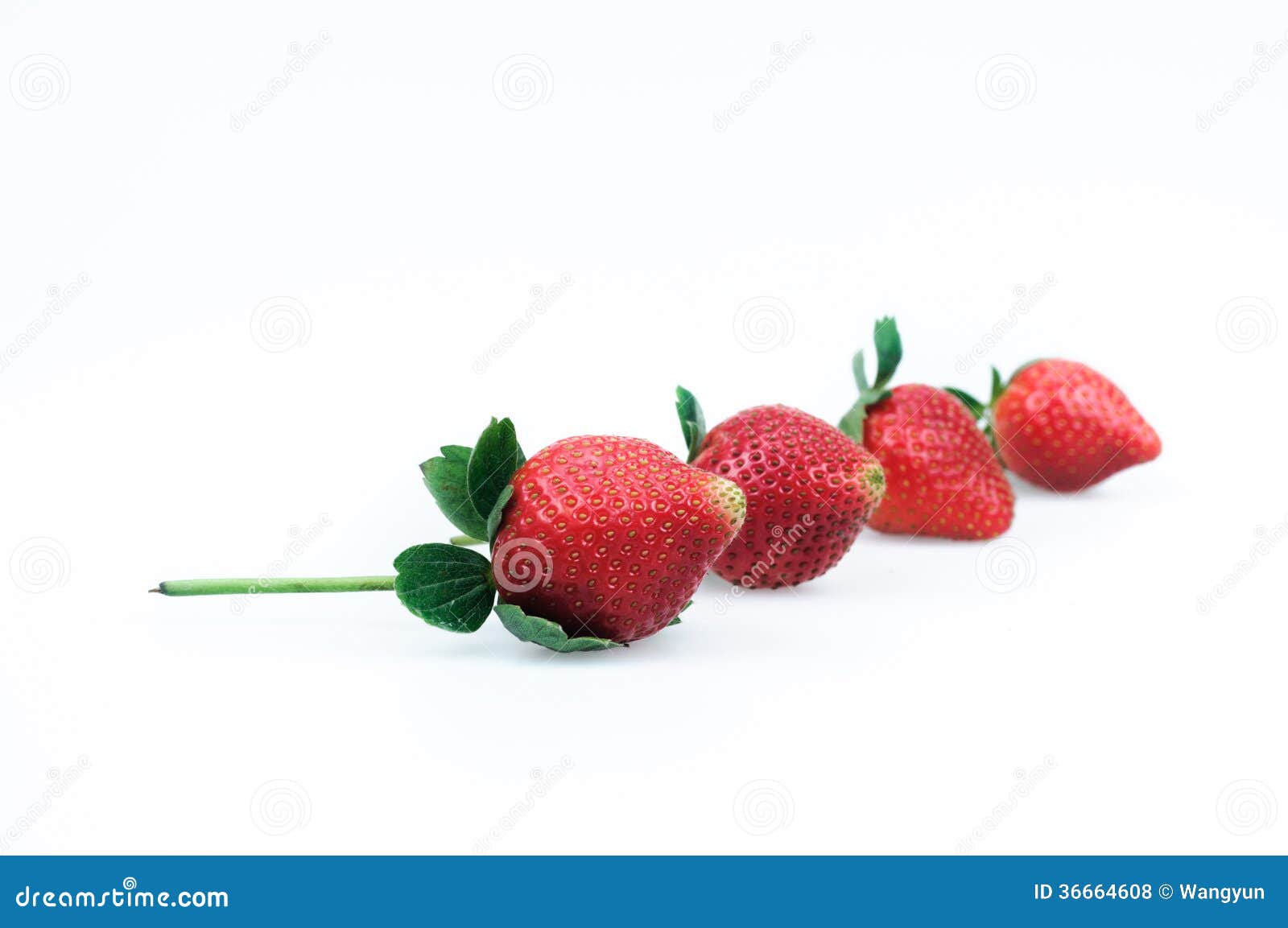 strawberries on a white background