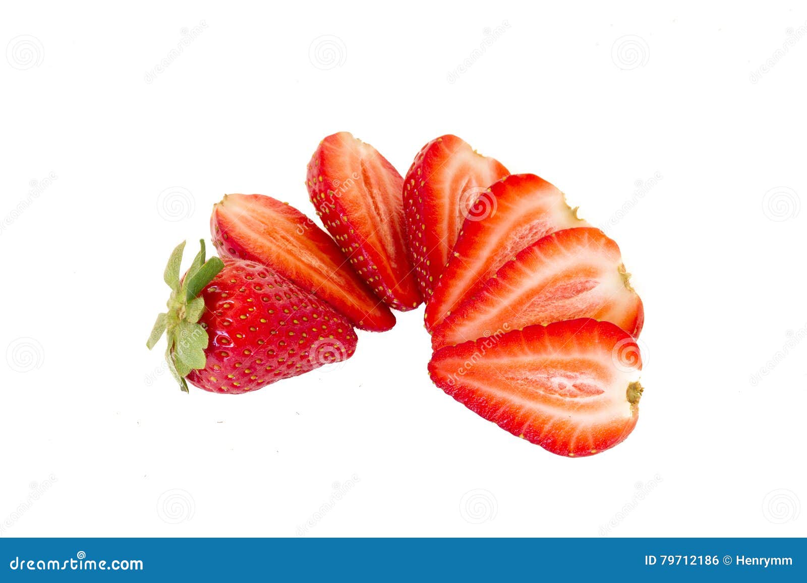 Strawberries on white stock photo. Image of organic, berry 79712186