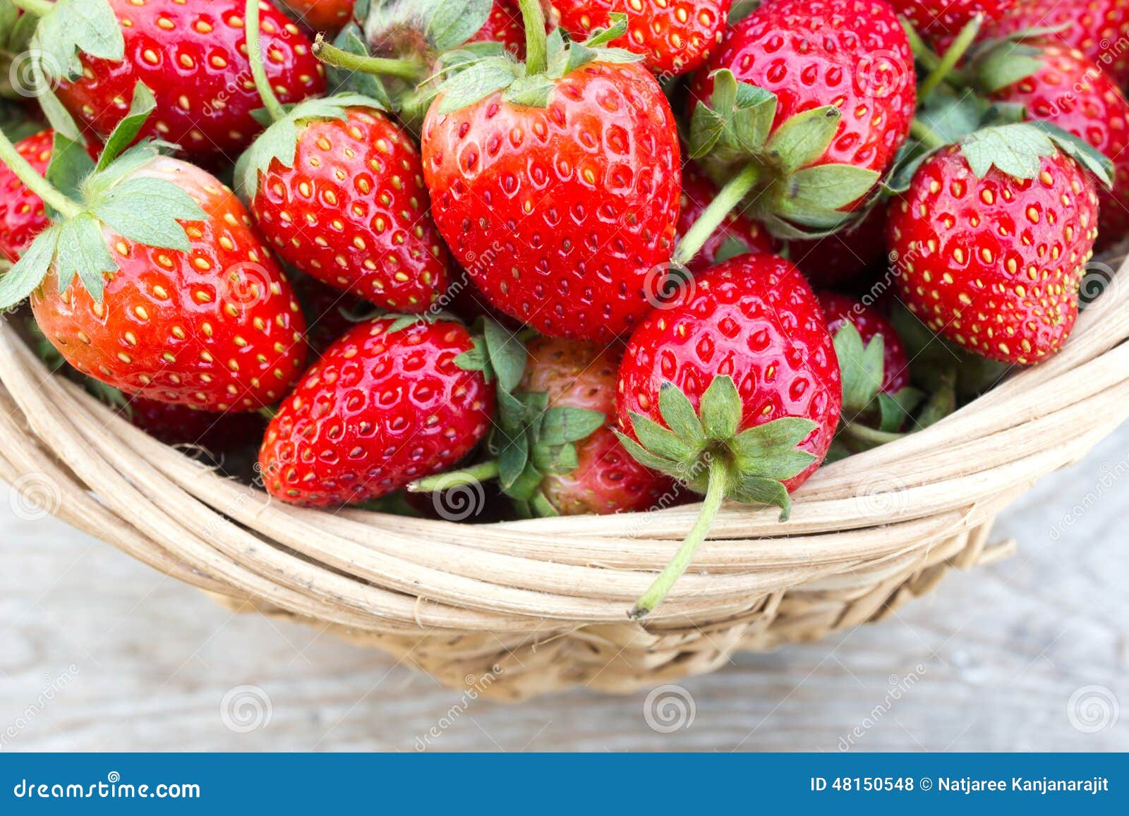 Strawberry in a basket. stock photo. Image of health 48150548