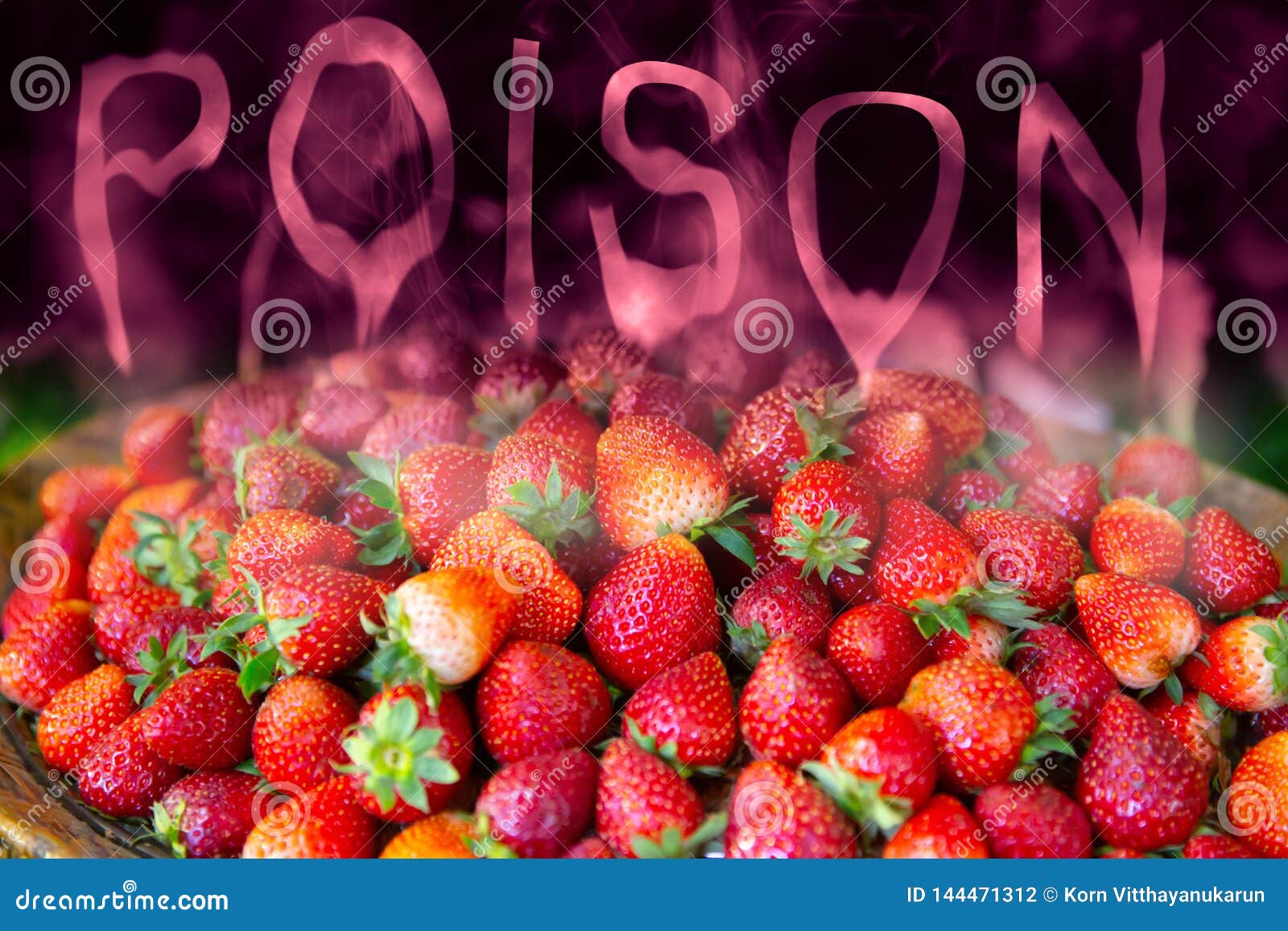 strawberry danger fruit from chemical insecticide and pesticide residues poisonous