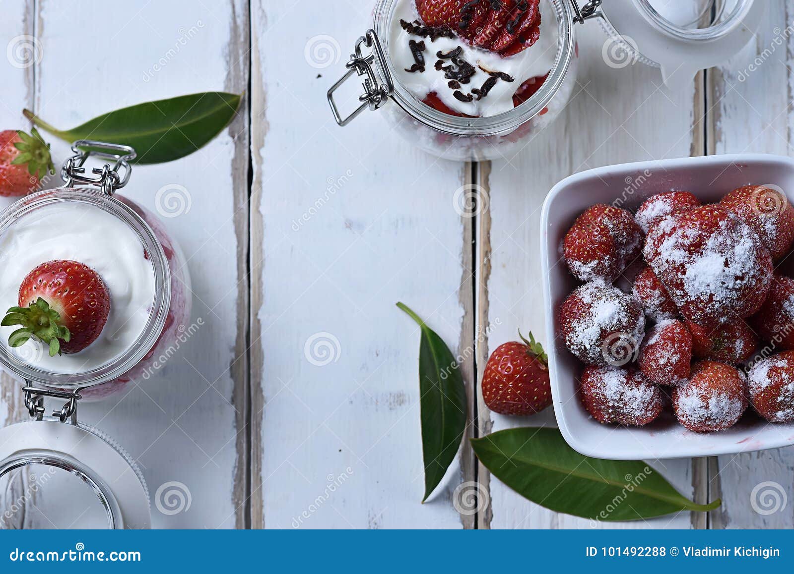 Strawberry Dessert on the Table Stock Photo Image of appetizing, protein 101492288